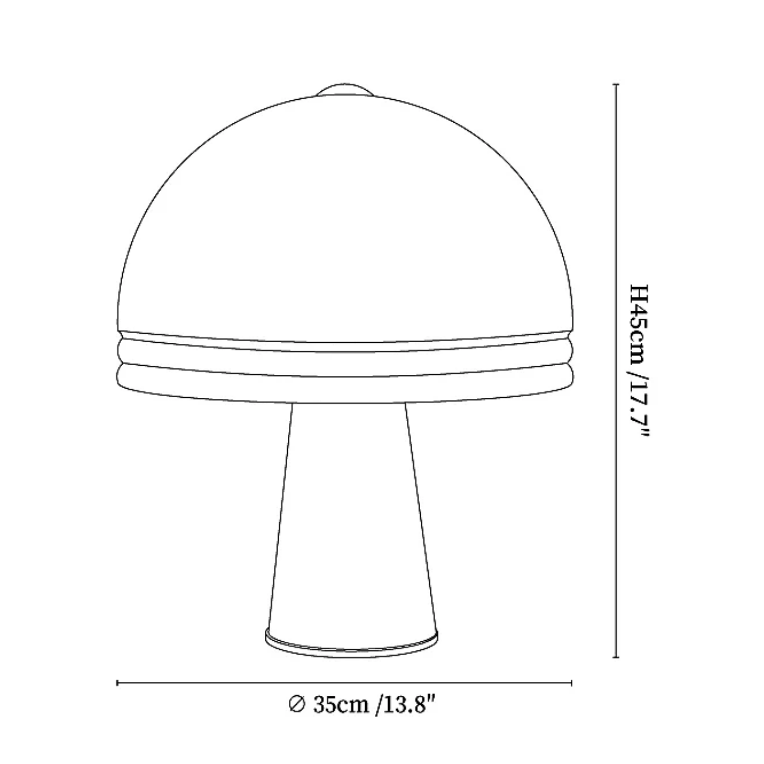 Velura Wide Marble Table Lamp