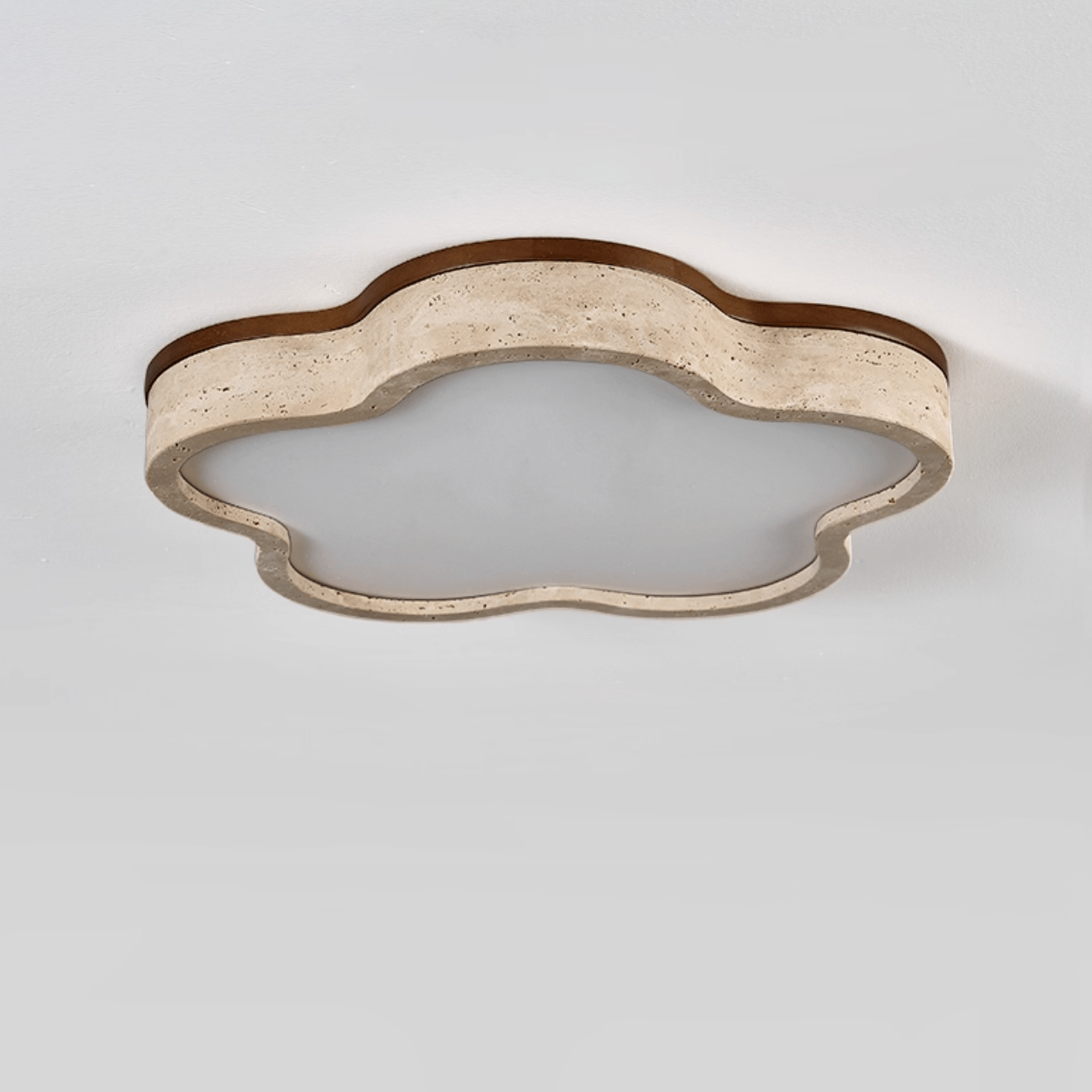 Star-Shaped Travertine Ceiling Light