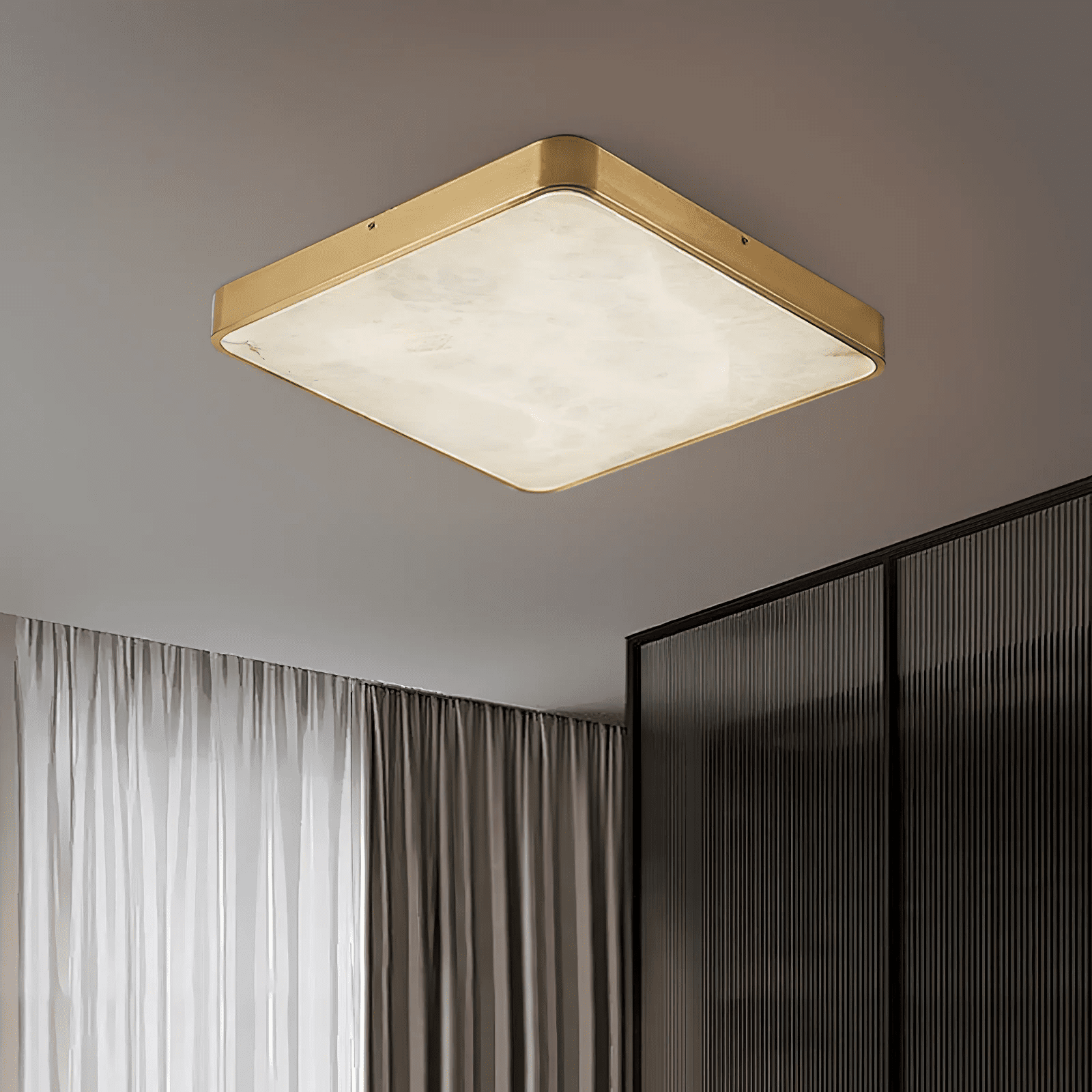 Hexano Alabaster Ceiling Light
