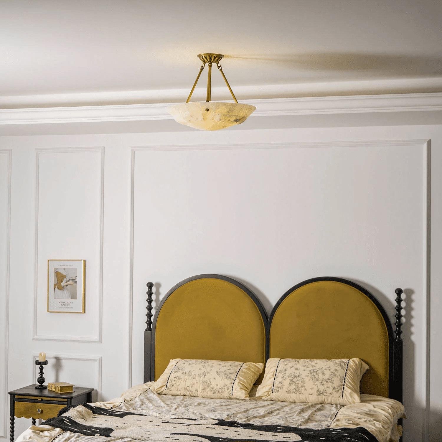 Lyrecos Sculptural Alabaster Ceiling Light