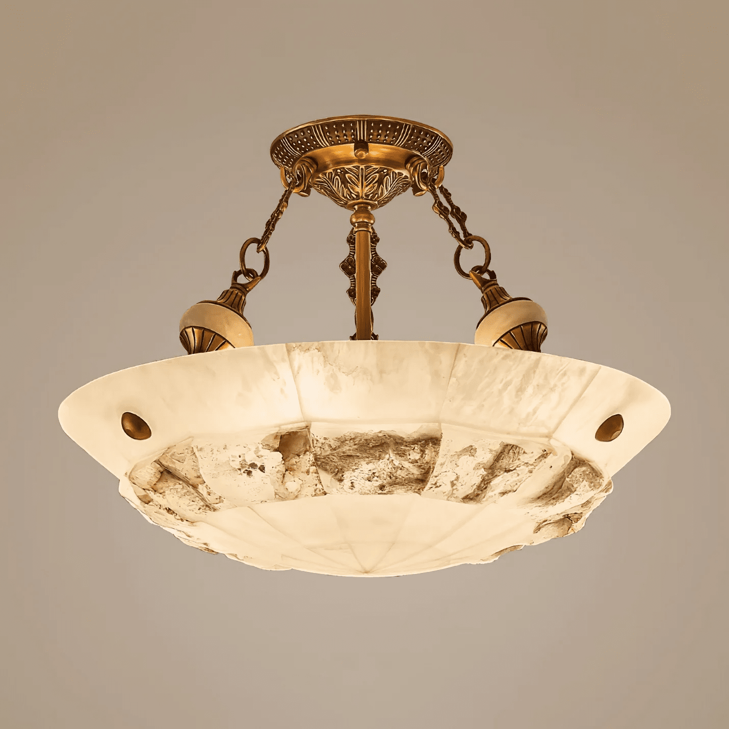Lyrecos Sculptural Alabaster Ceiling Light