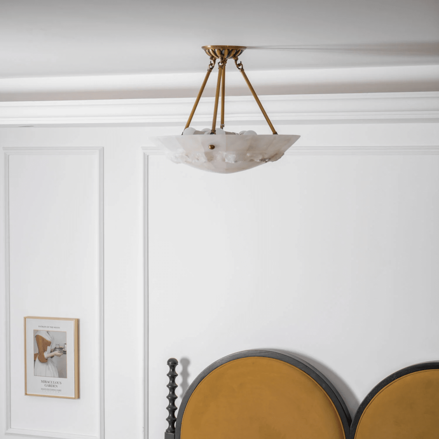 Lyrecos Sculptural Alabaster Ceiling Light