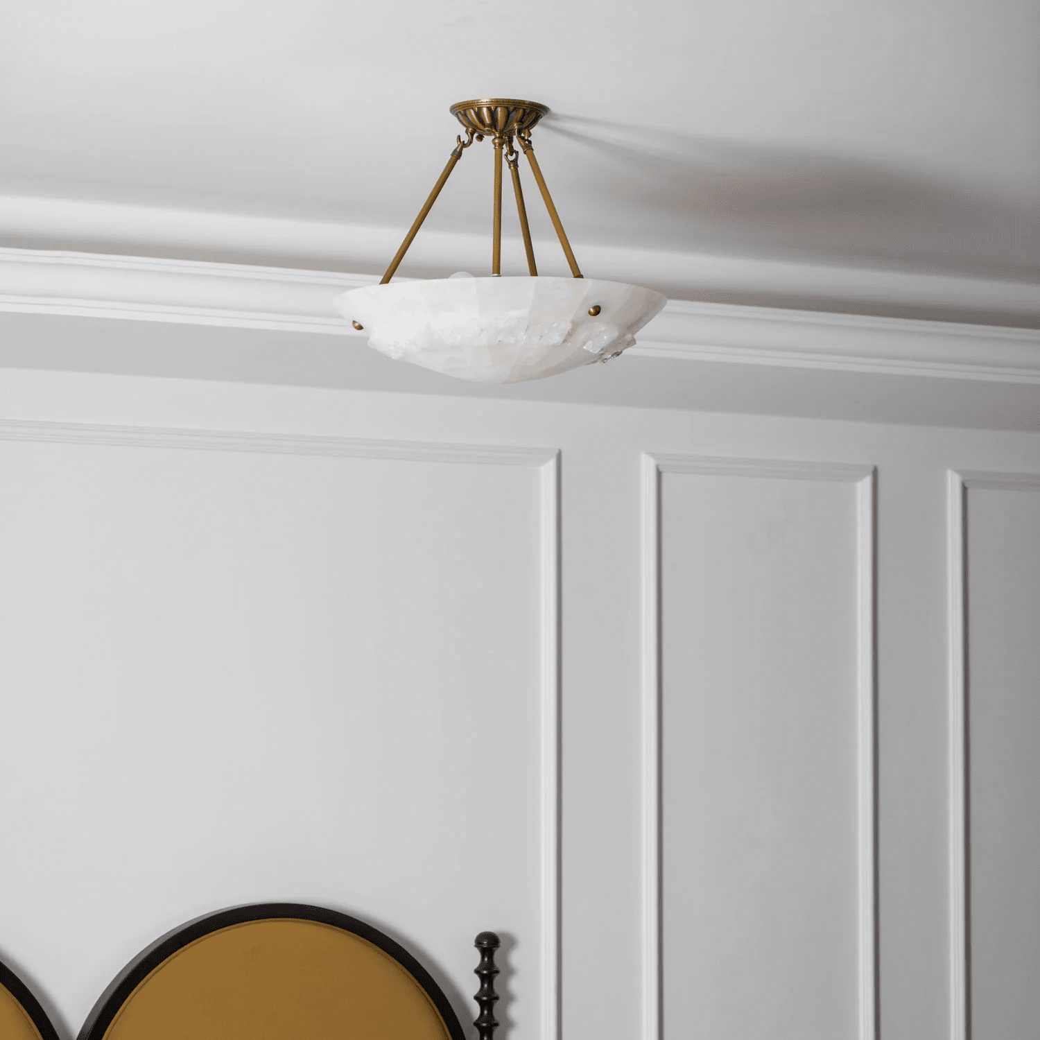Lyrecos Sculptural Alabaster Ceiling Light