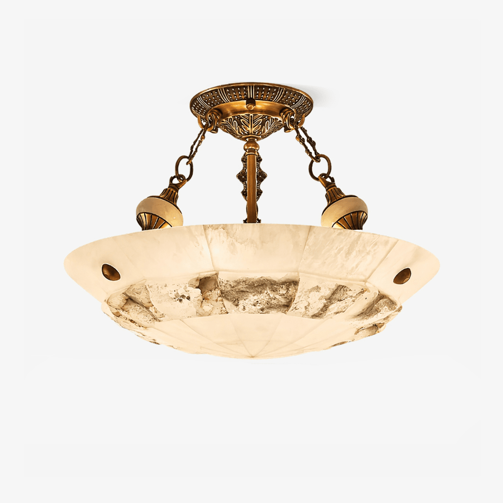 Lyrecos Sculptural Alabaster Ceiling Light