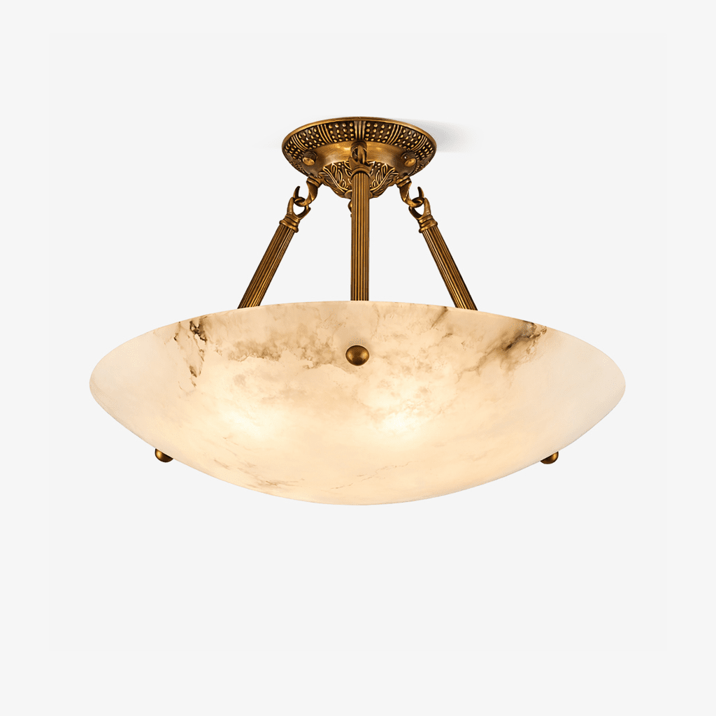 Lyrecos Flat Alabaster Ceiling Light
