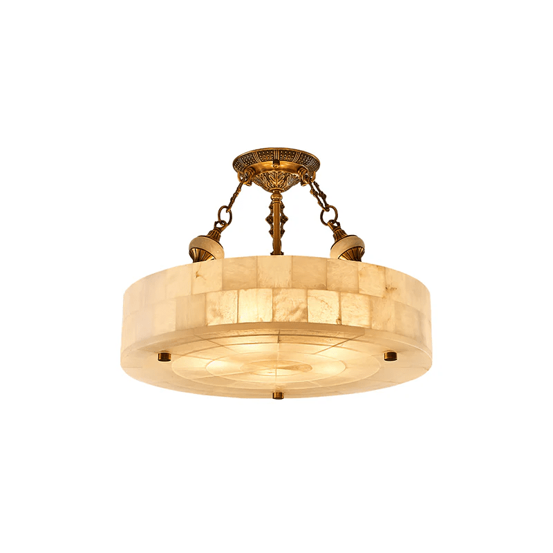 Torezy Flat Alabaster Ceiling Light