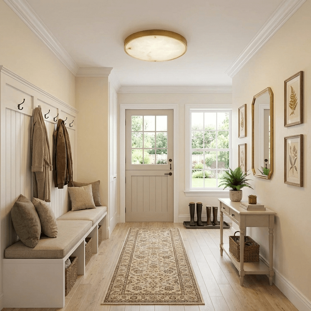 Hexano Alabaster Ceiling Light