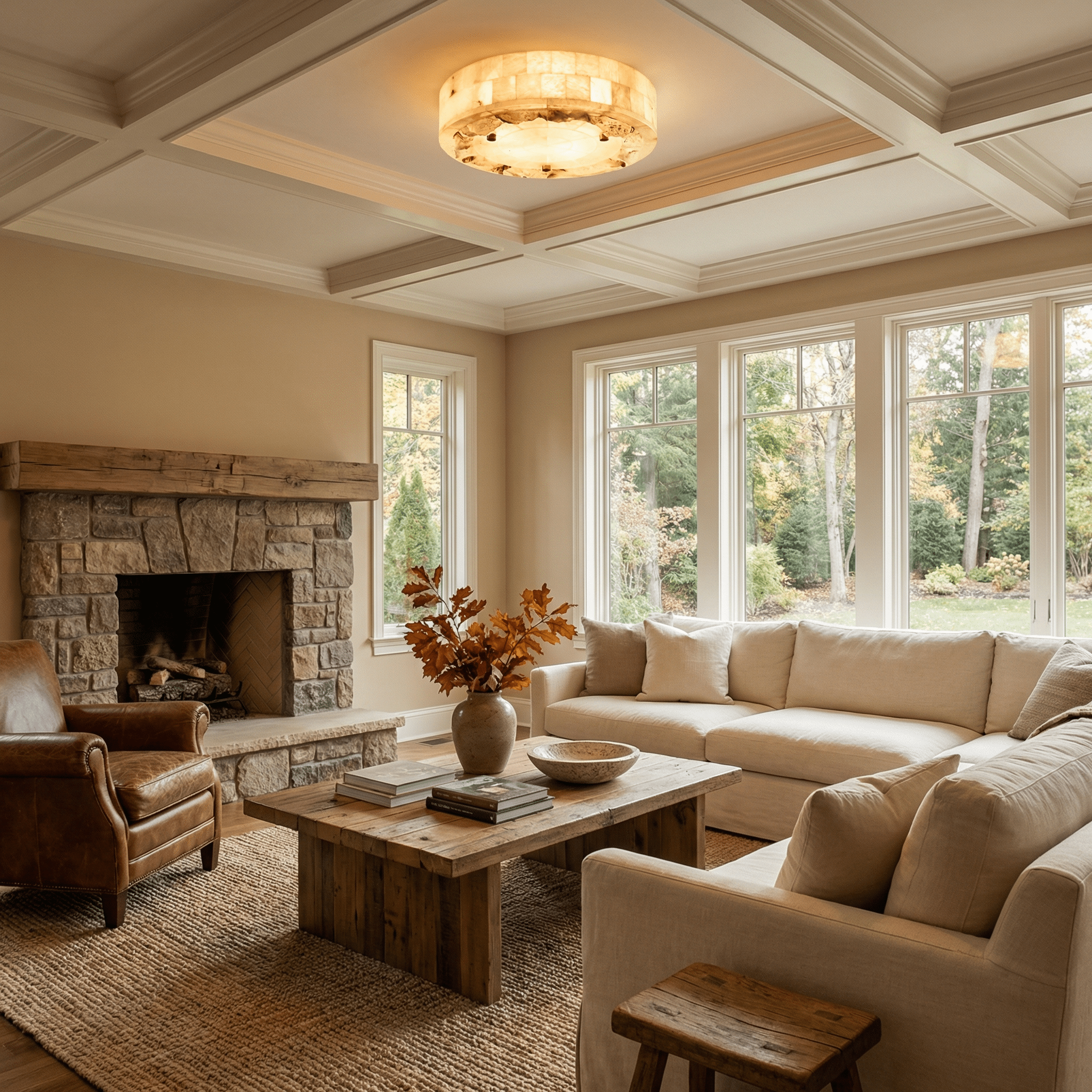 Lovielle Alabaster Ceiling Light