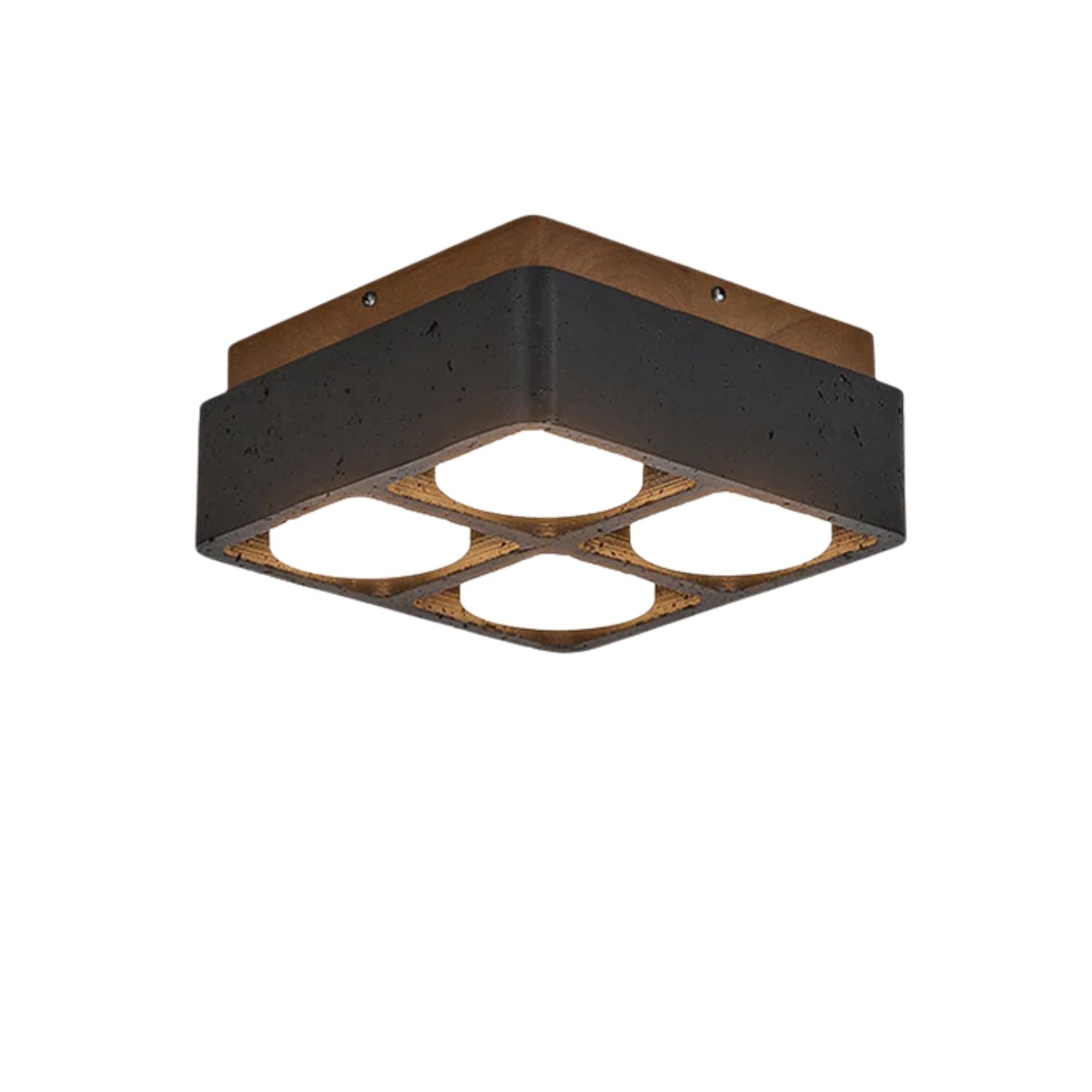 Kole Square Travertine Ceiling Light