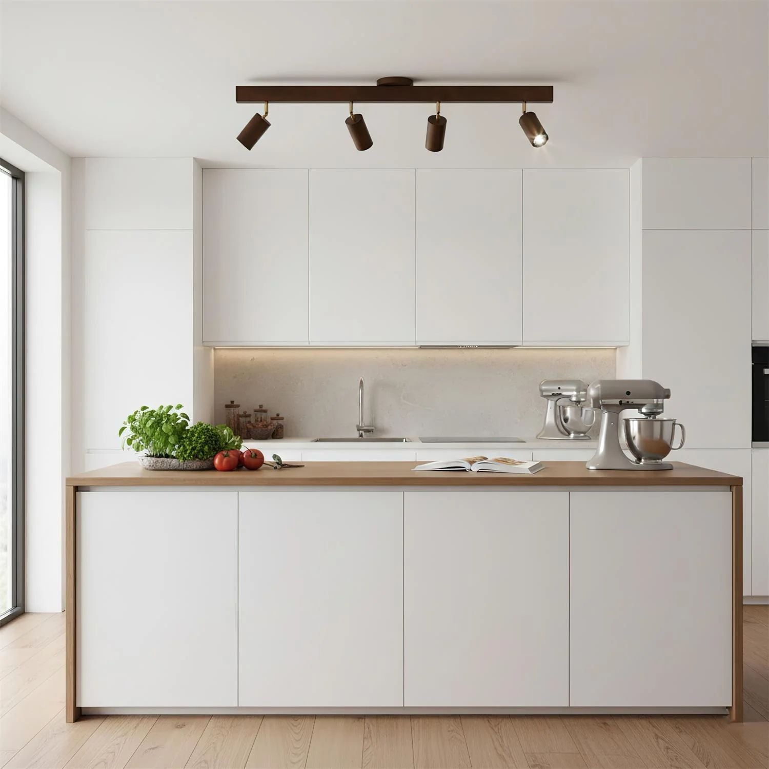 Lermo Wooden Track Ceiling Light