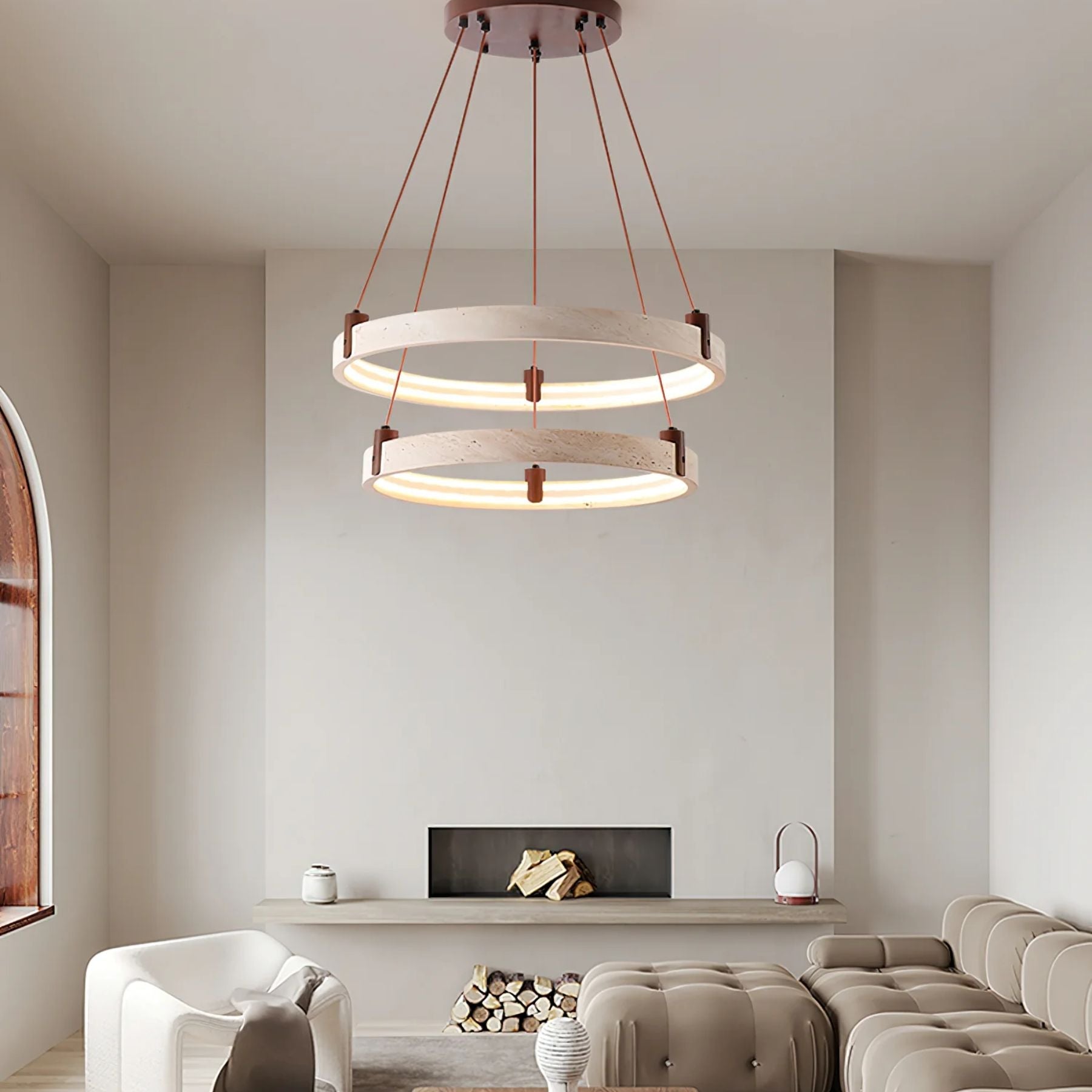 Aluson Natural Stone Pendant Light