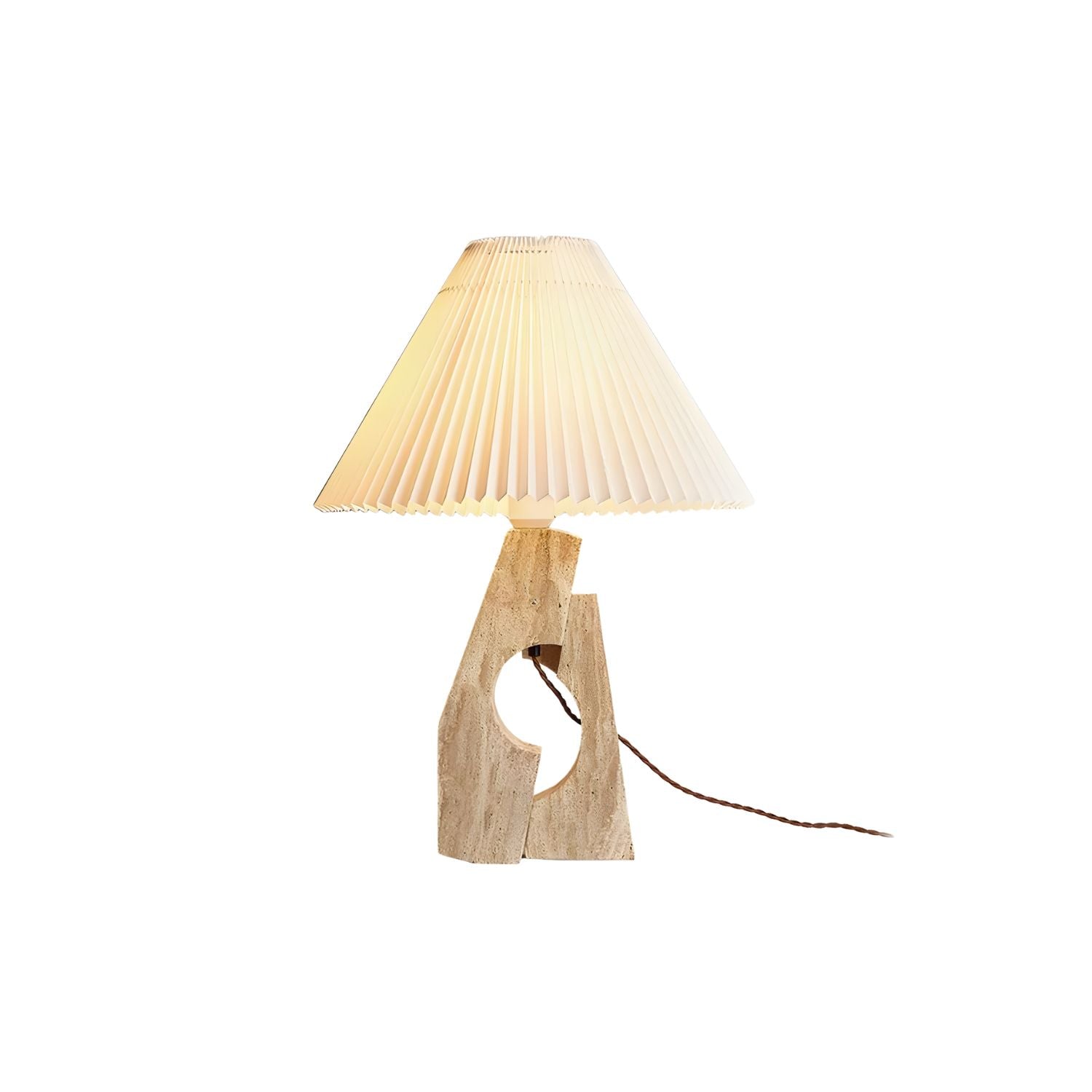 Dublo Travertine Table Lamp