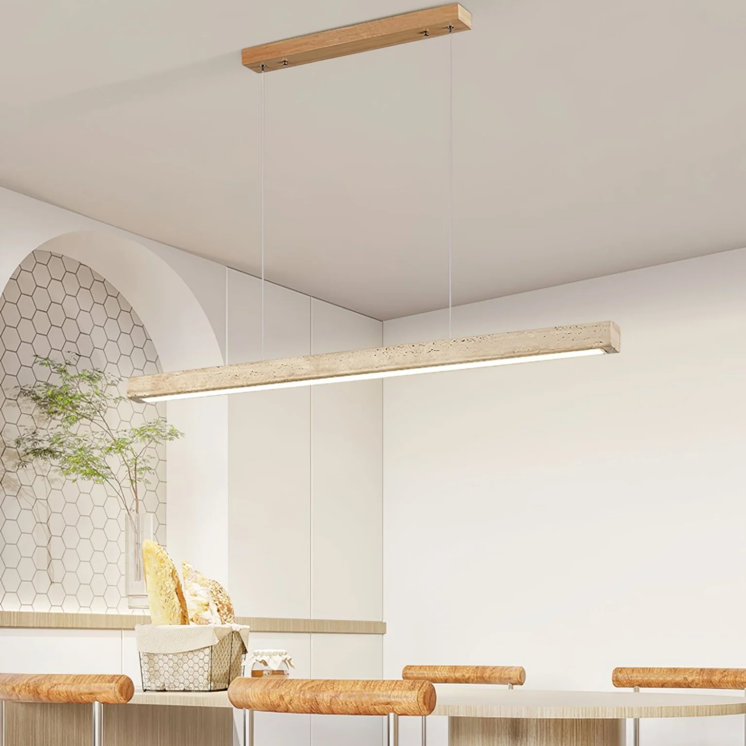 Lynaze Natural Stone Pendant Light