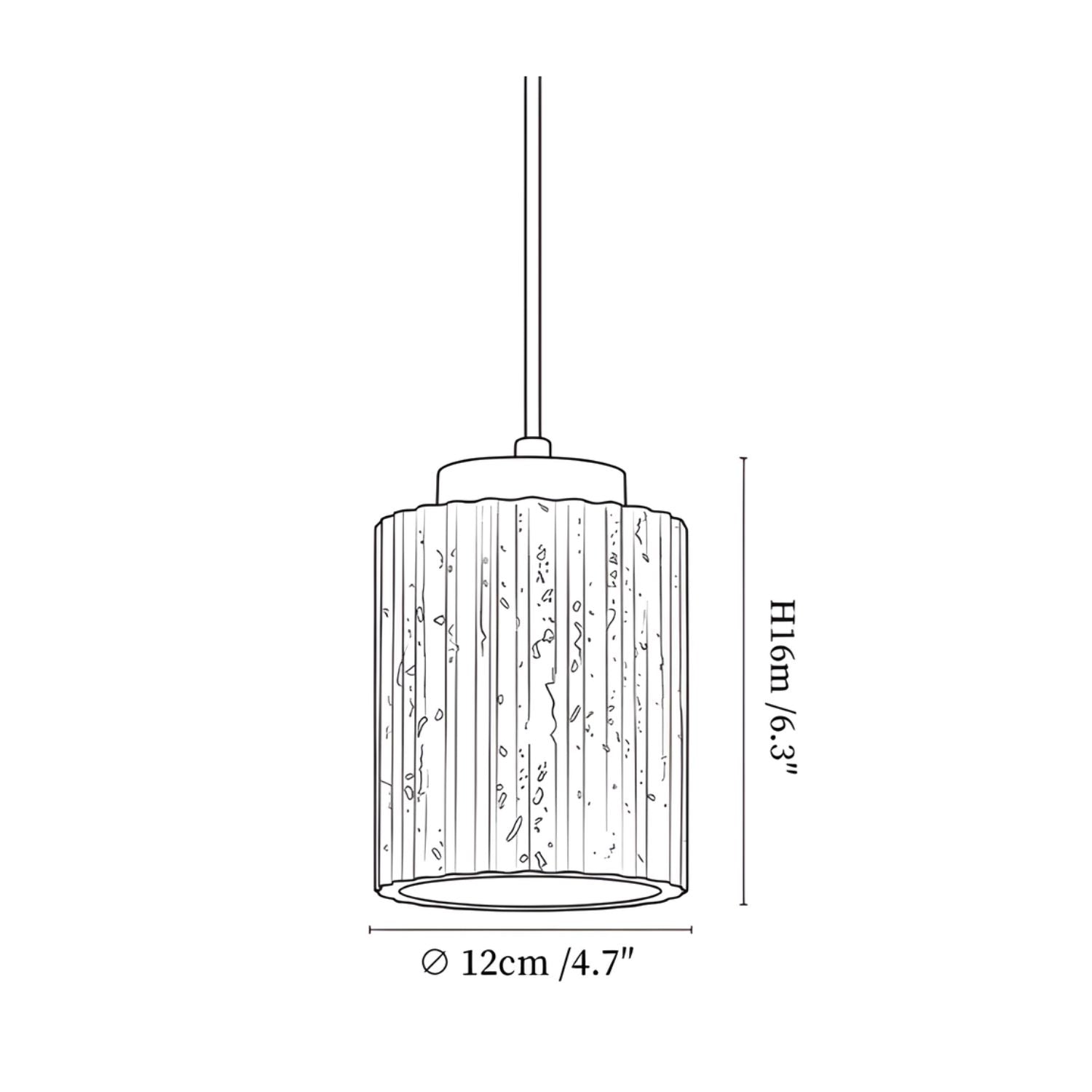 Nelso Travertine Pendant Light