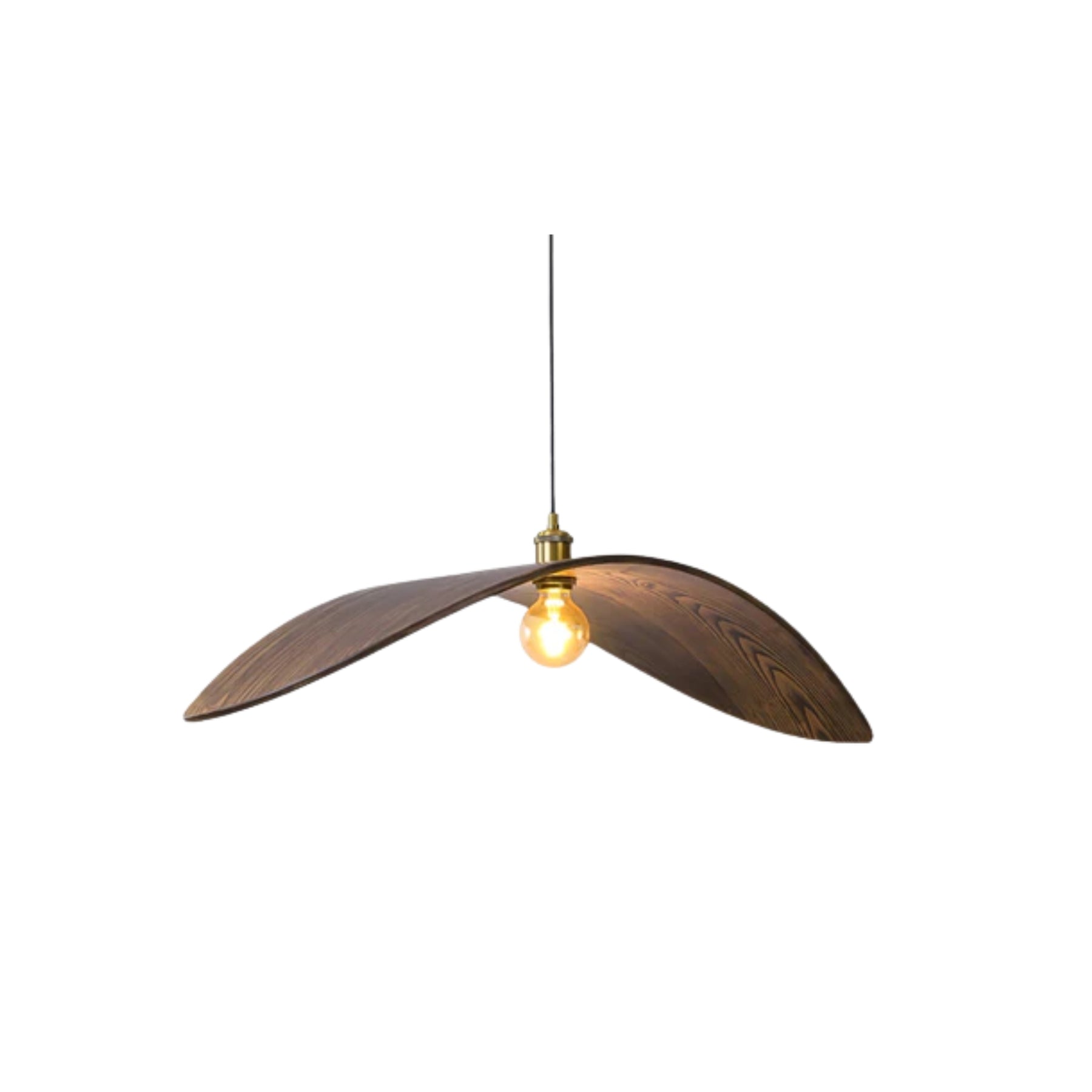 Curved Wood Design Pendant Light