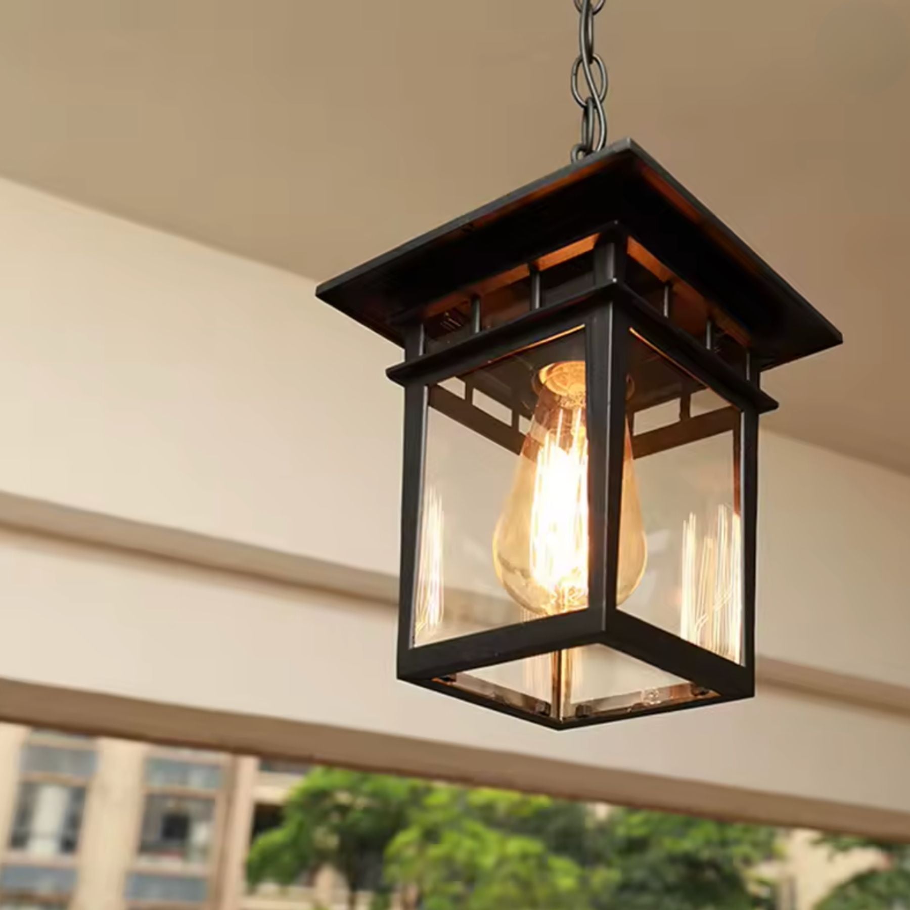 Silvax Lantern Outdoor Wall Light