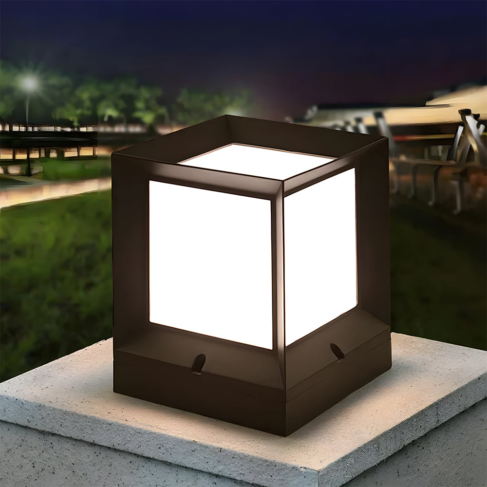 Modern Cube Solar Outdoor Light