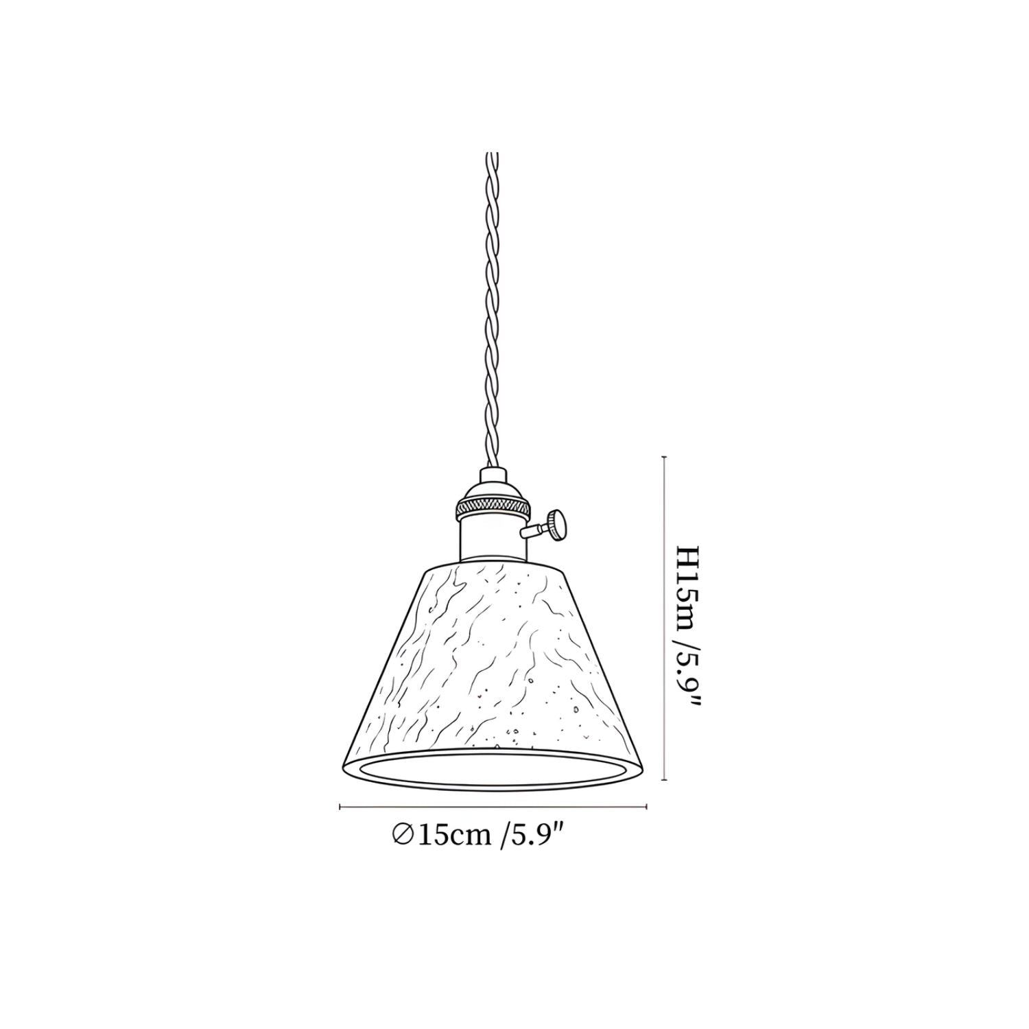Cellos Travertine Pendant Light
