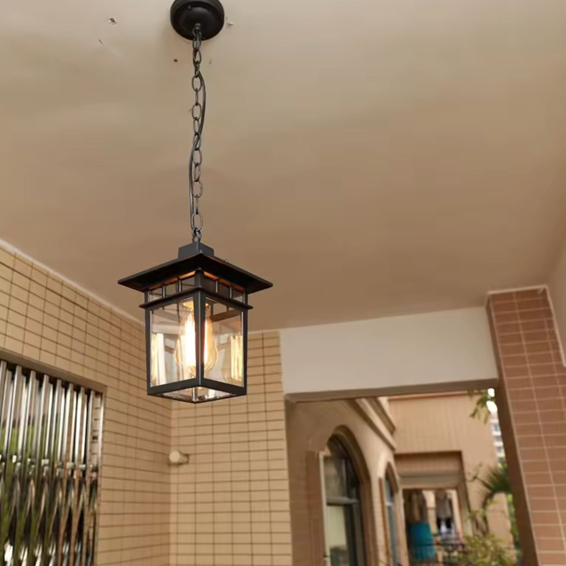 Silvax Lantern Outdoor Wall Light
