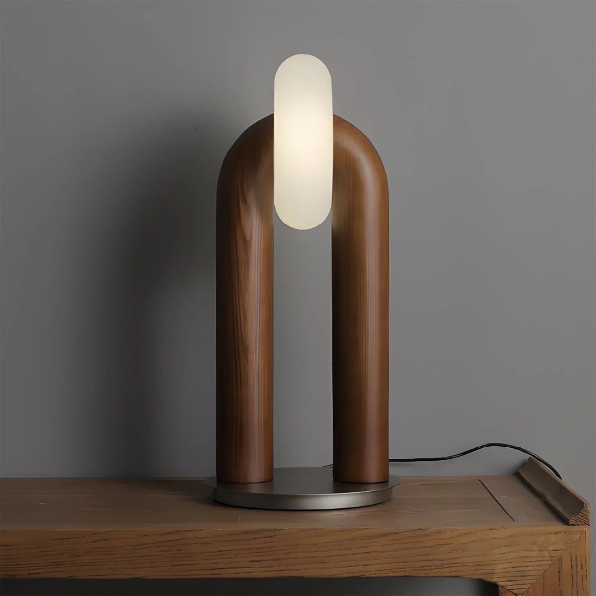 Disc Wooden Table Lamp