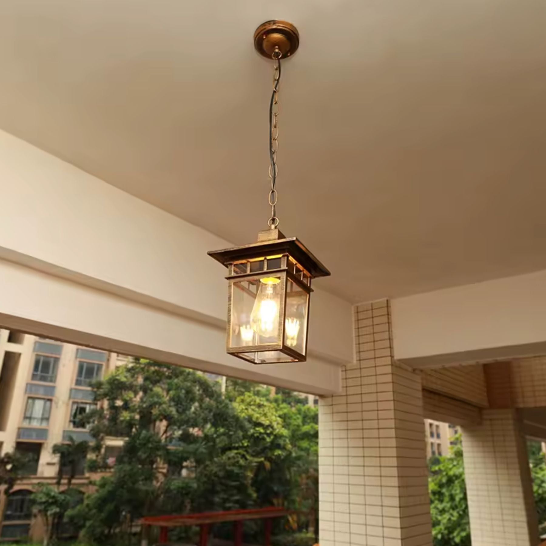Silvax Lantern Outdoor Wall Light