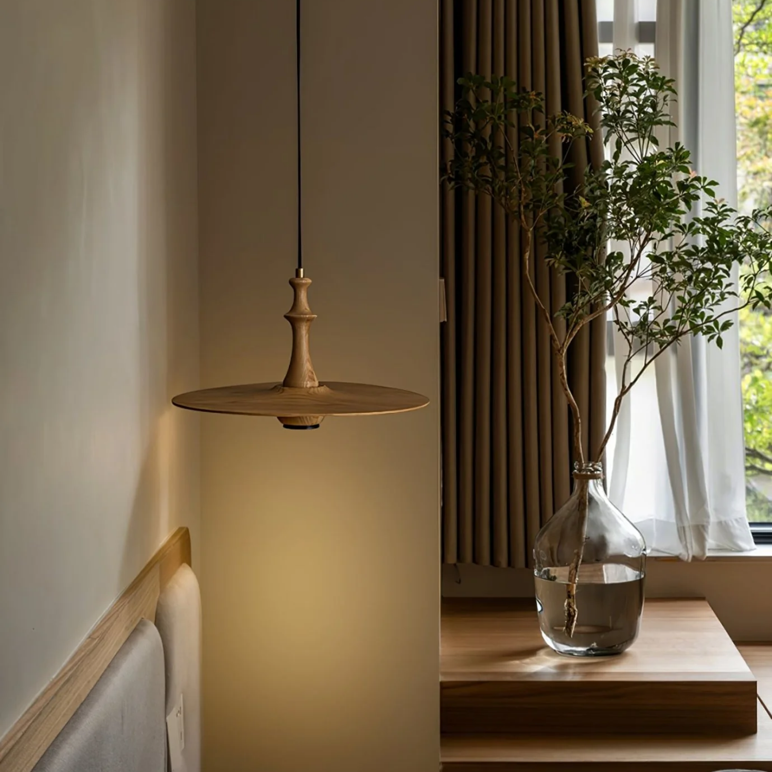 Spindu Wooden Pendant Light