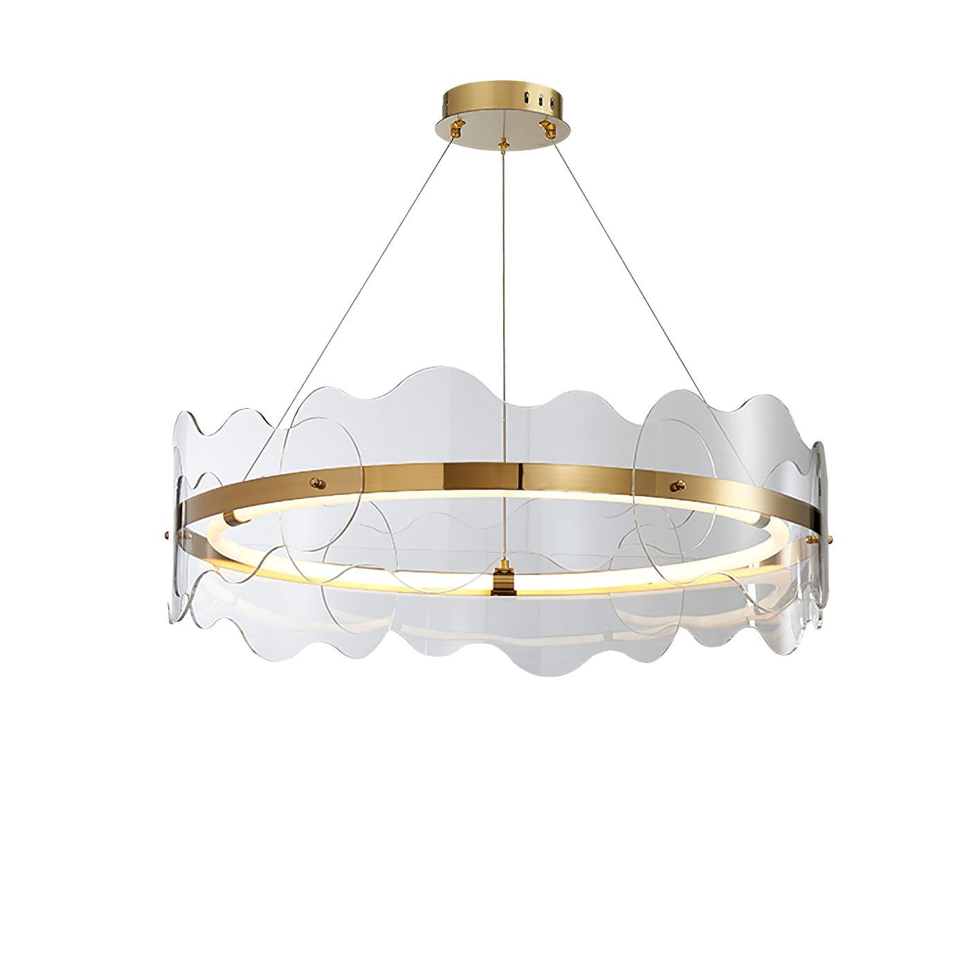 Acrylon Waved Pendant Light