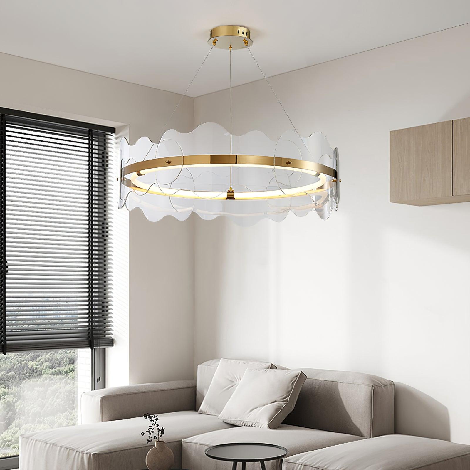 Acrylon Waved Pendant Light