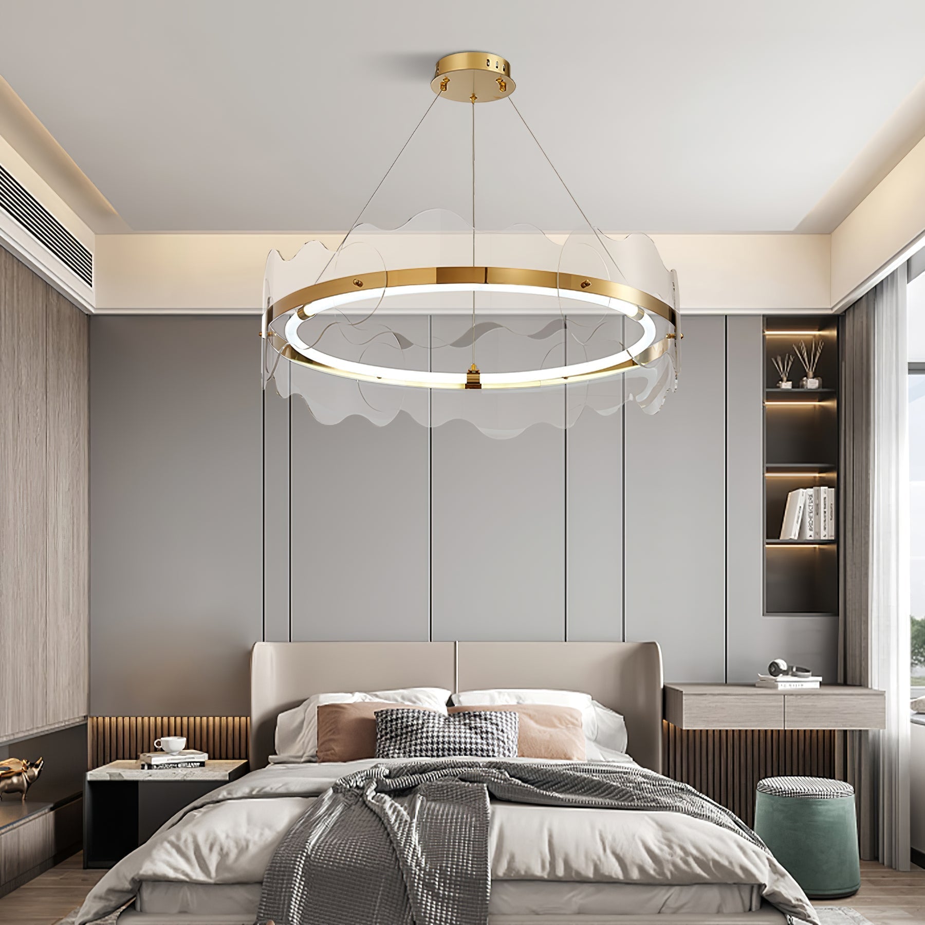 Acrylon Waved Pendant Light
