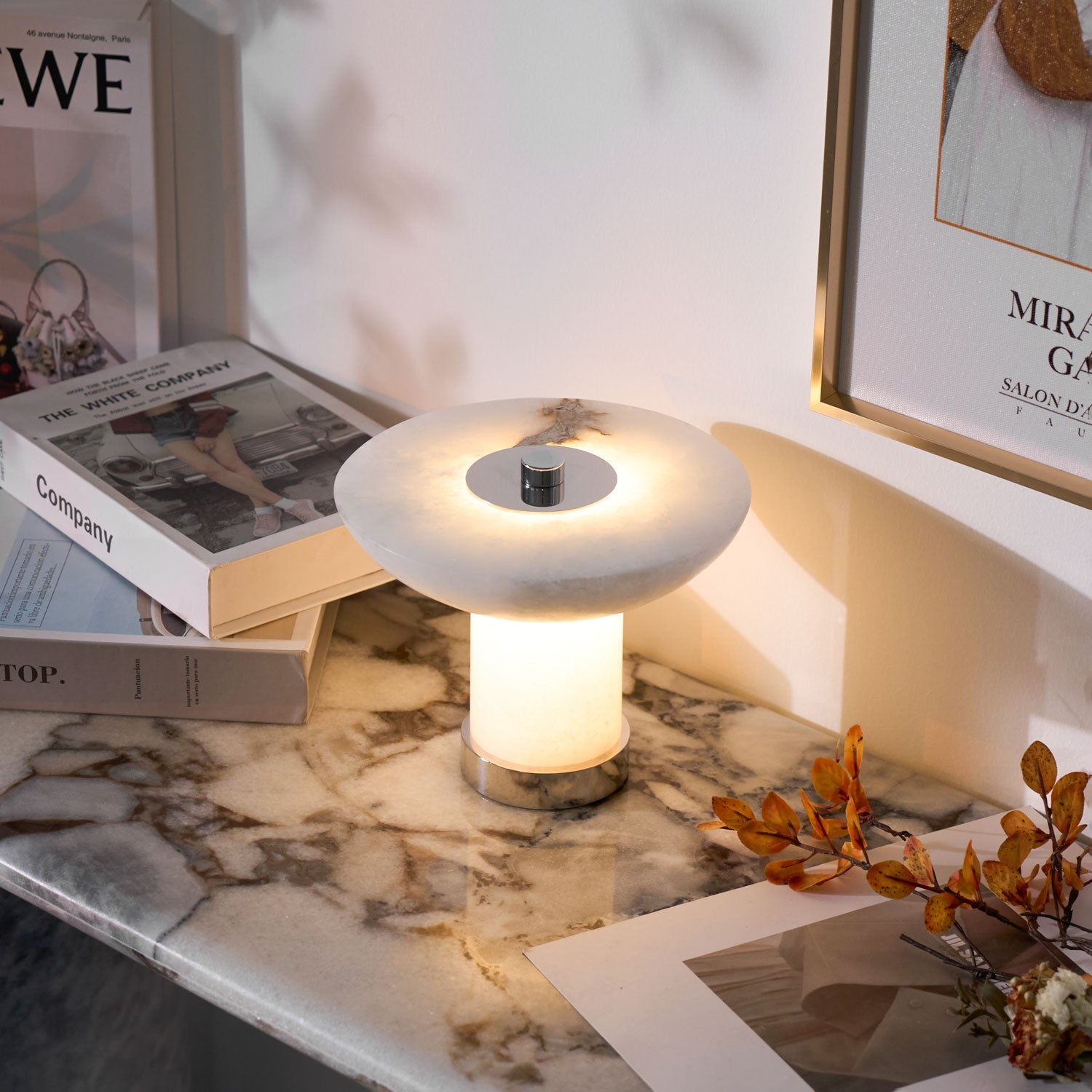 Aesmoze Alabaster Table Lamp