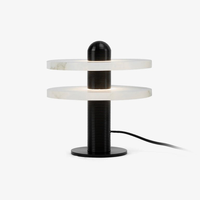 Duo Alabaster Disc Table Lamp