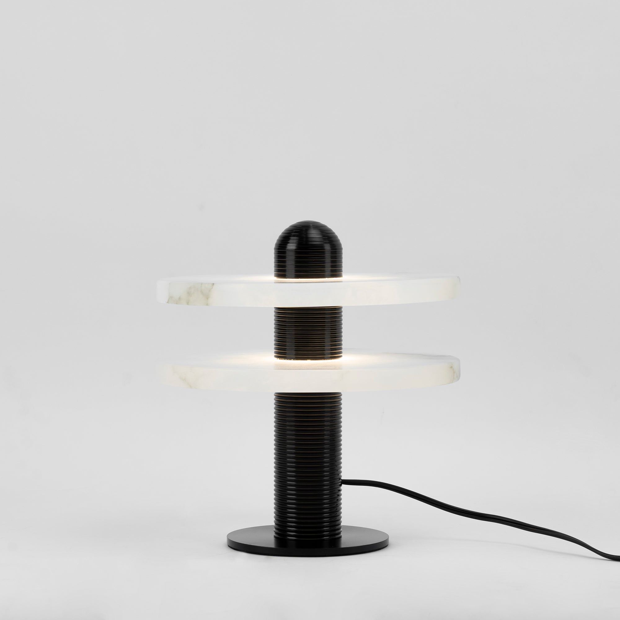 Duo Alabaster Disc Table Lamp