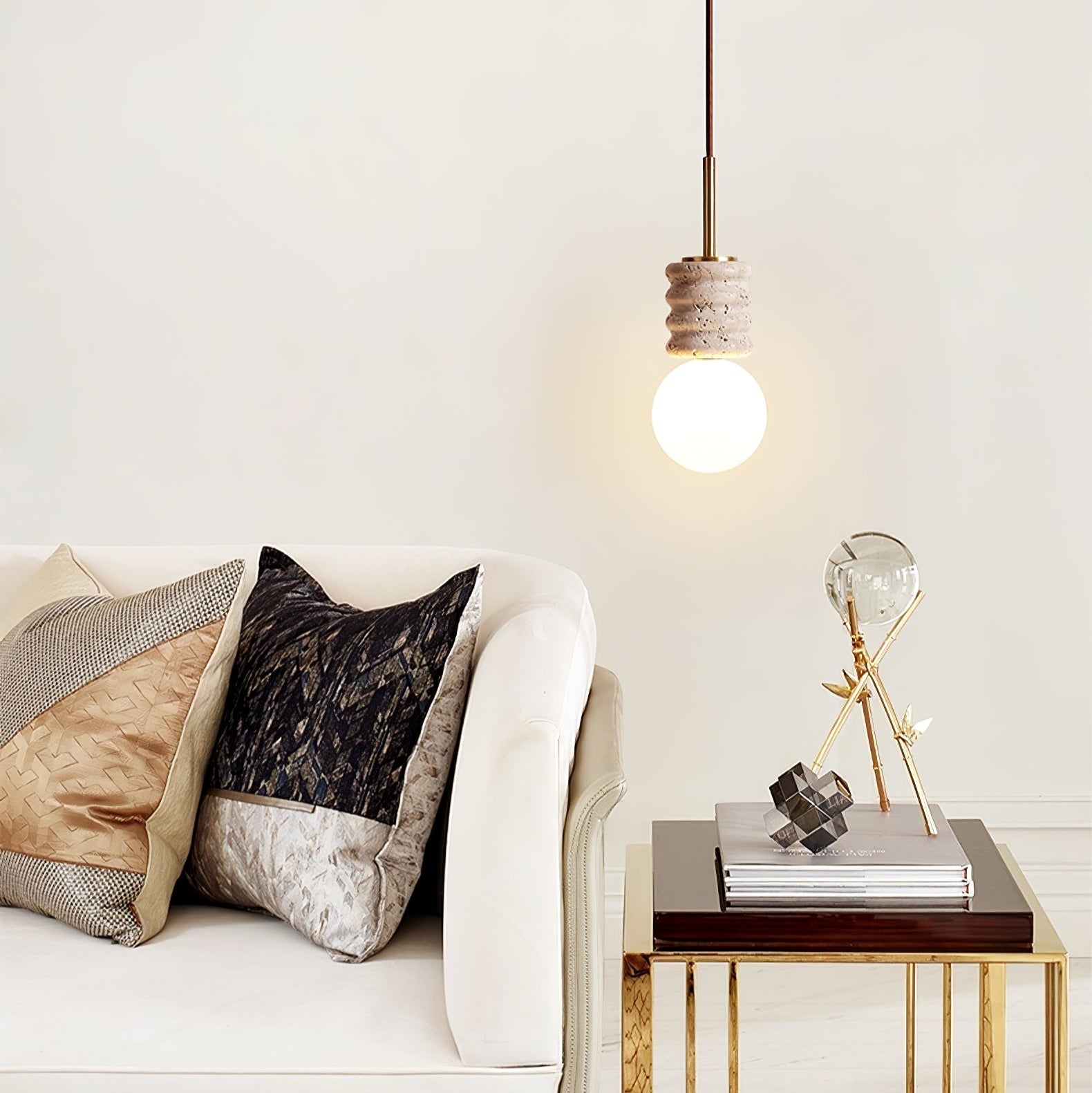 Maliva Natural Stone Pendant Light