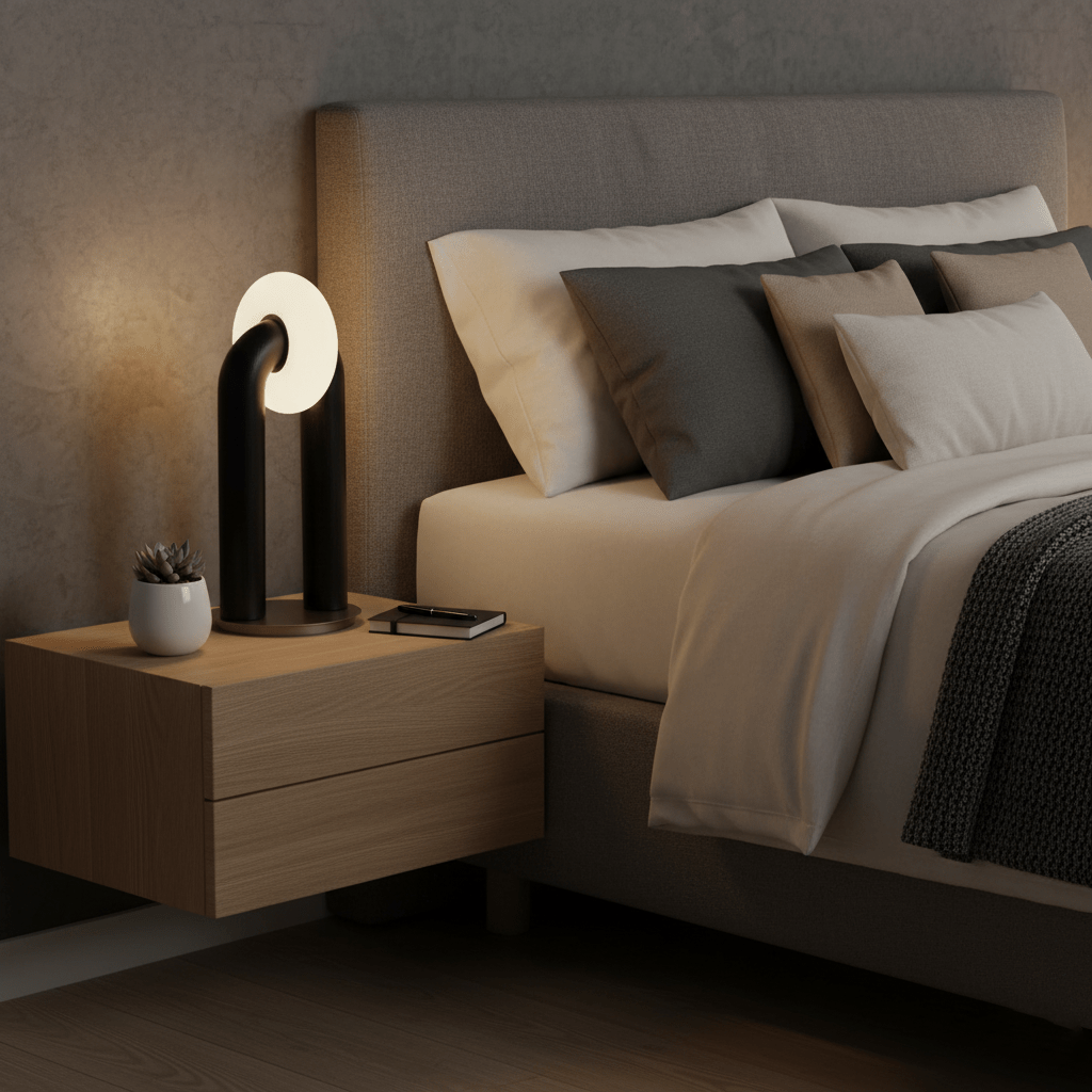 Disc Wooden Table Lamp