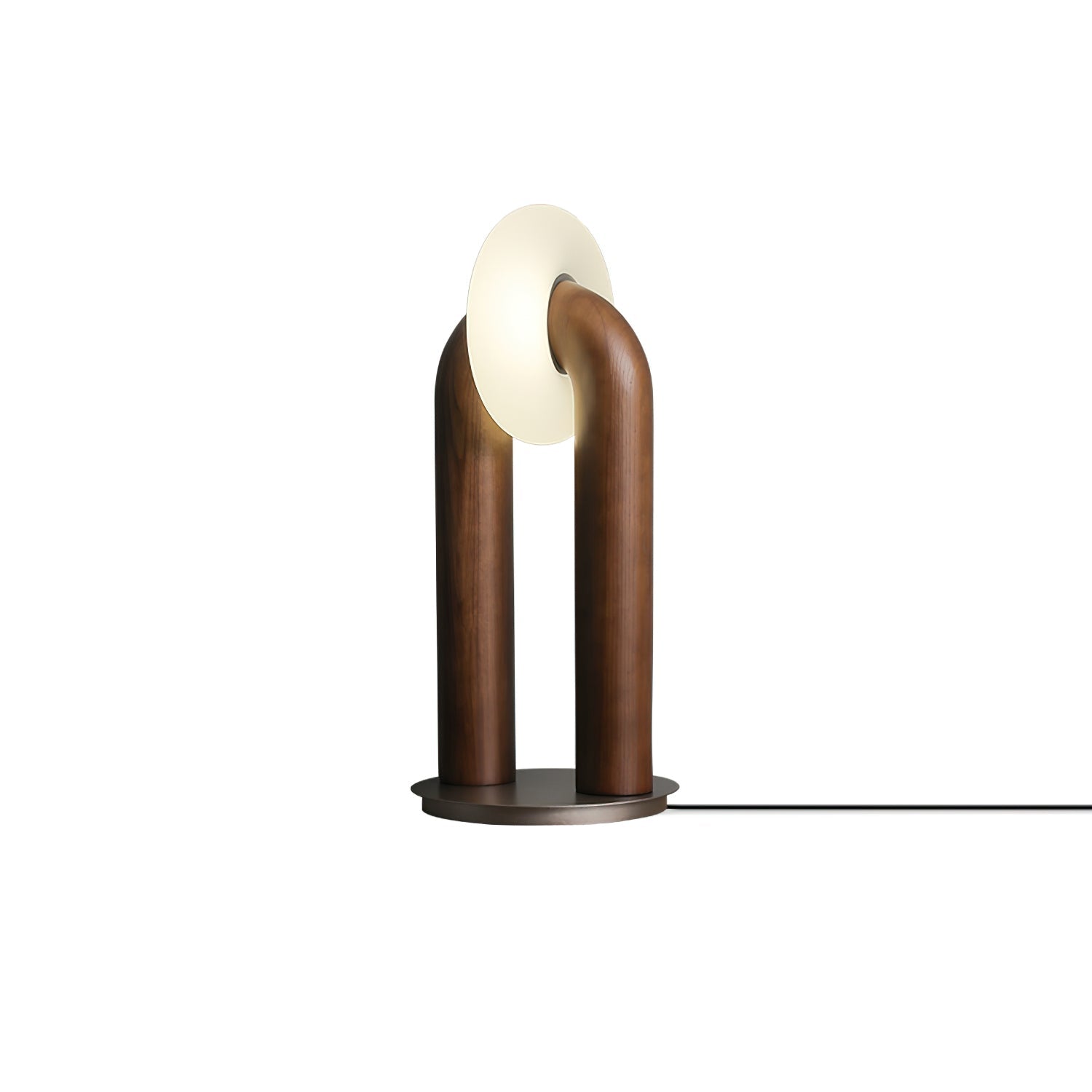 Disc Wooden Table Lamp