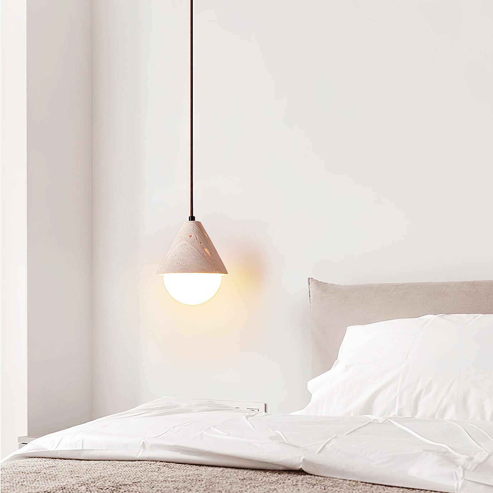 Alosim Travertine Pendant Light