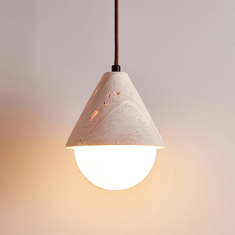 Alosim Travertine Pendant Light