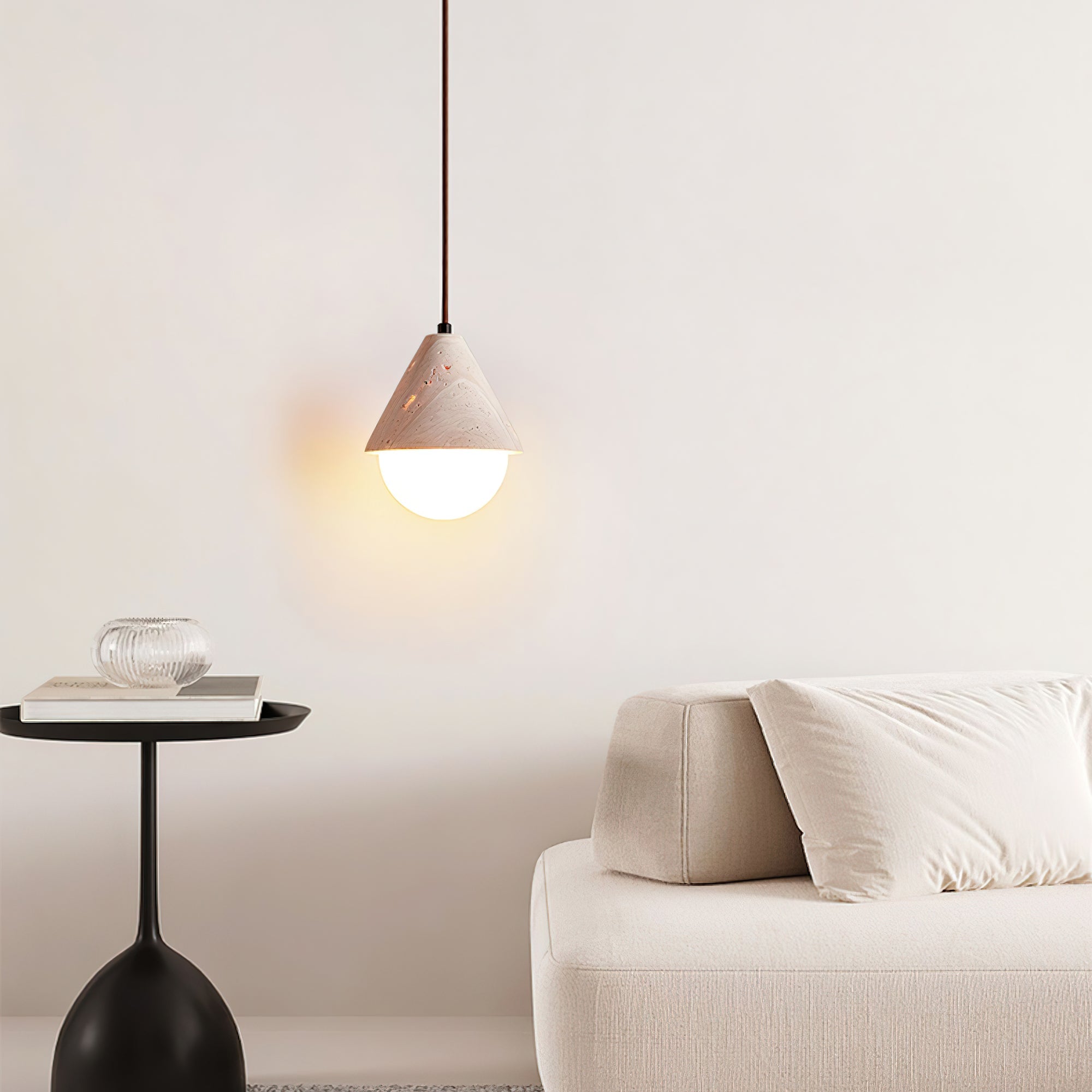 Alosim Travertine Pendant Light