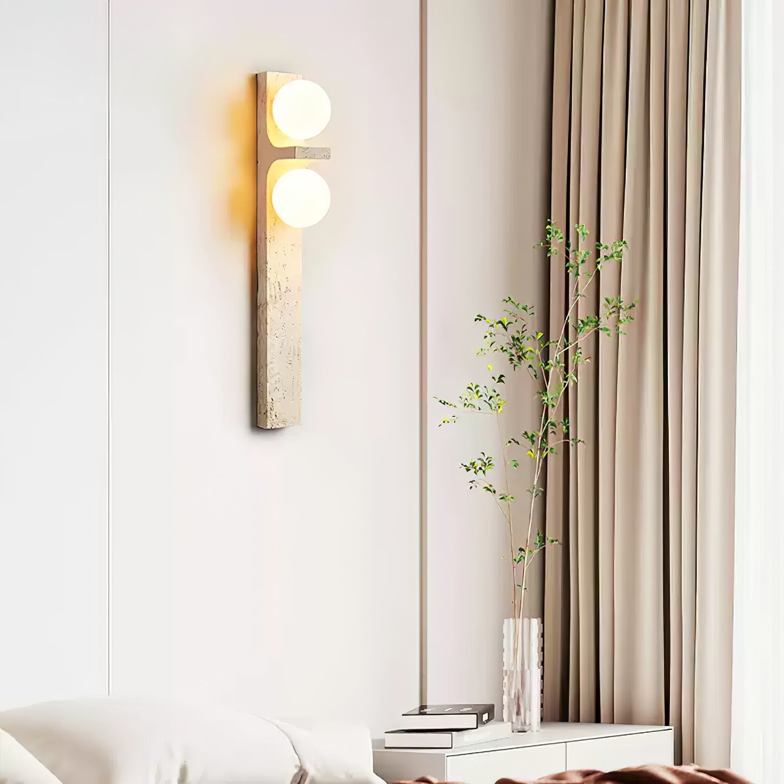 Asencis Natural Stone Wall Light