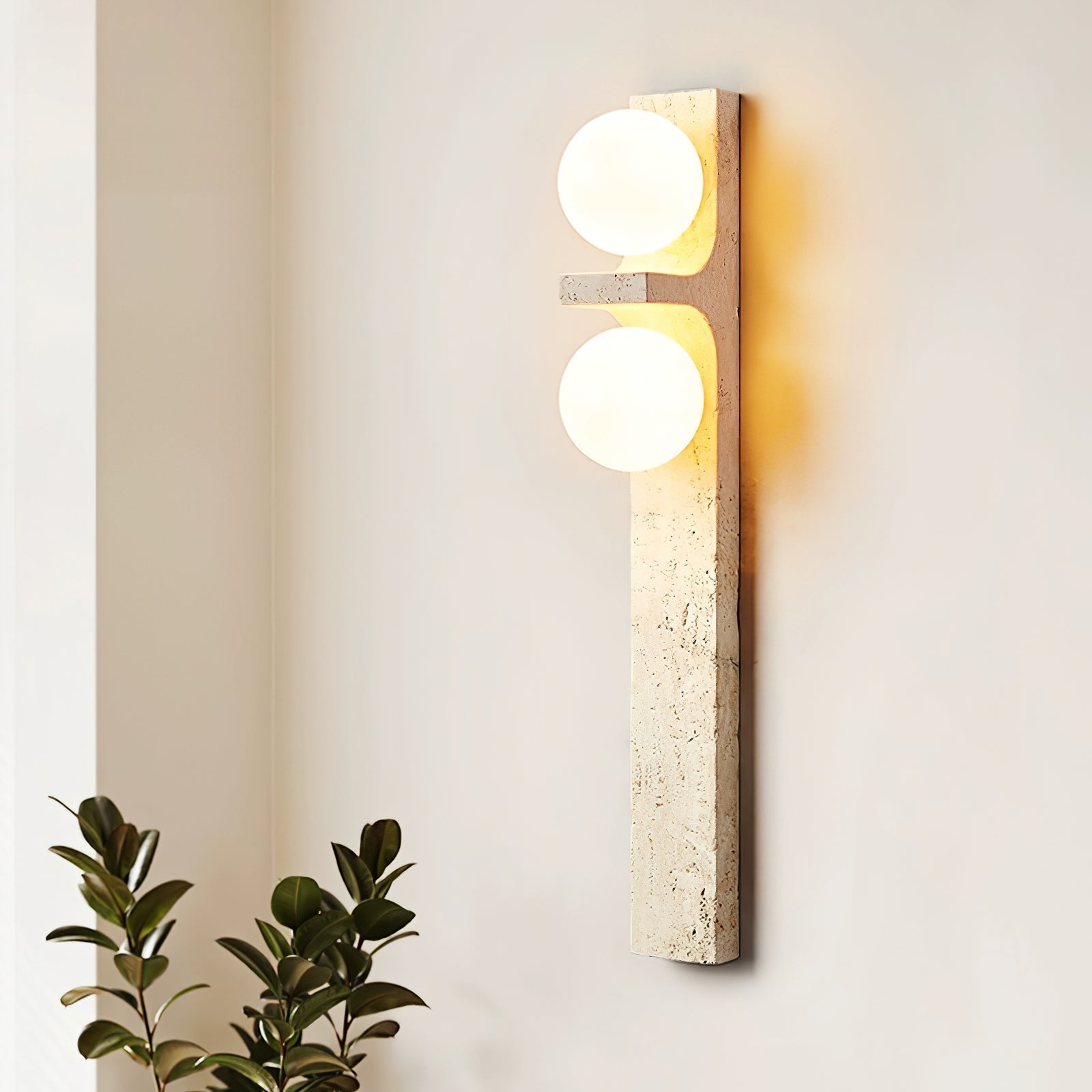 Asencis Natural Stone Wall Light