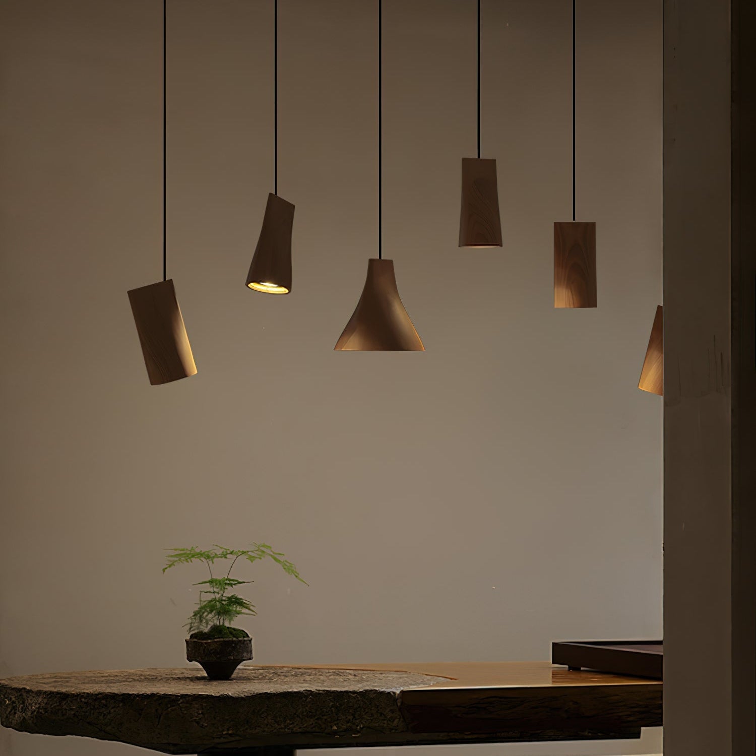Dellse Wooden Pendant Light
