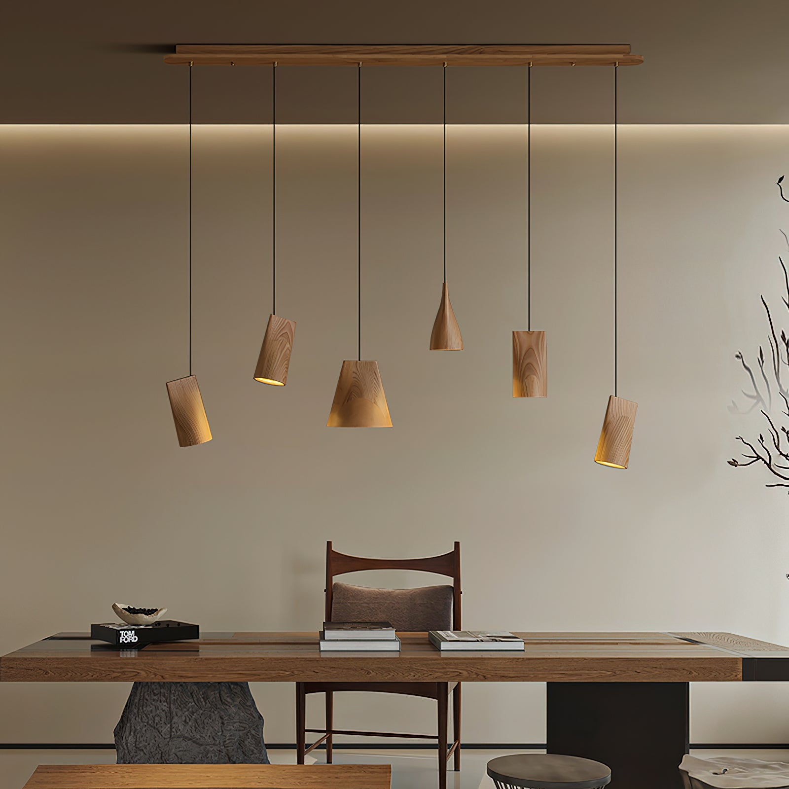 Dellse Wooden Pendant Light