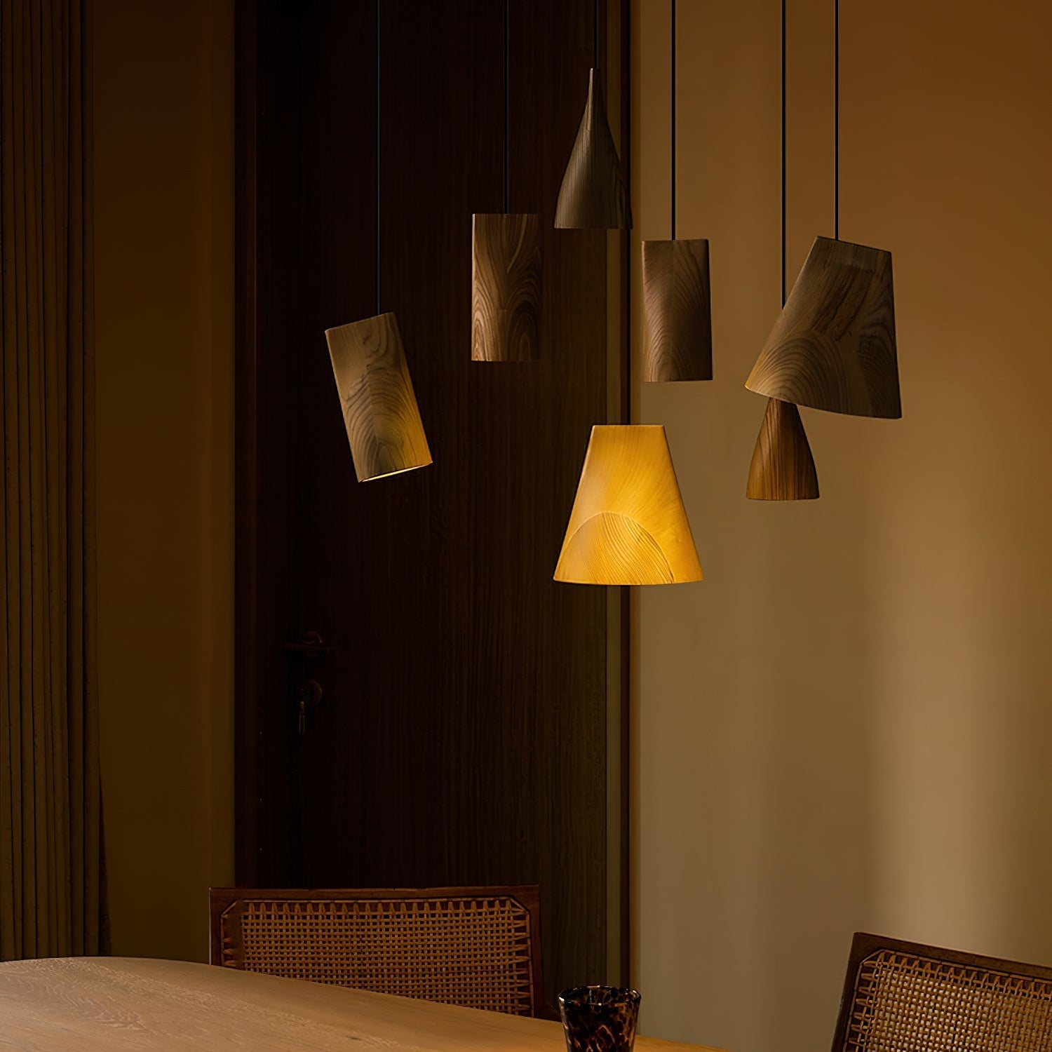 Dellse Wooden Pendant Light