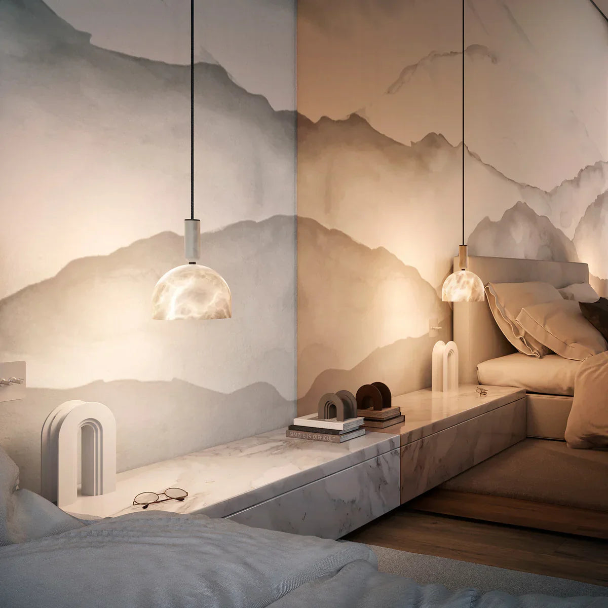 Elani Alabaster Pendant Light