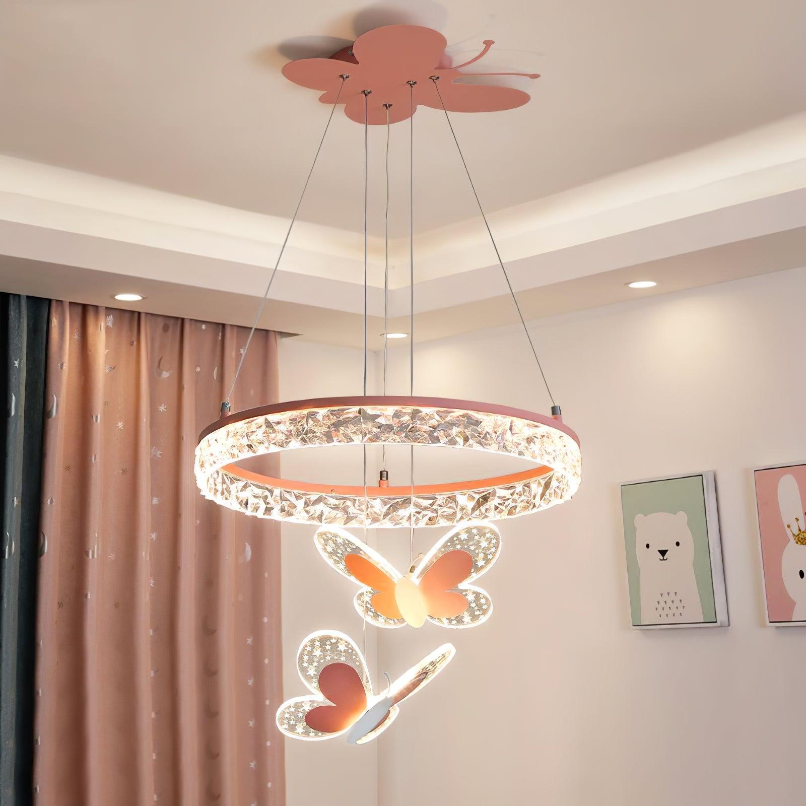 Colorful Butterfly Nursery Pendant Light
