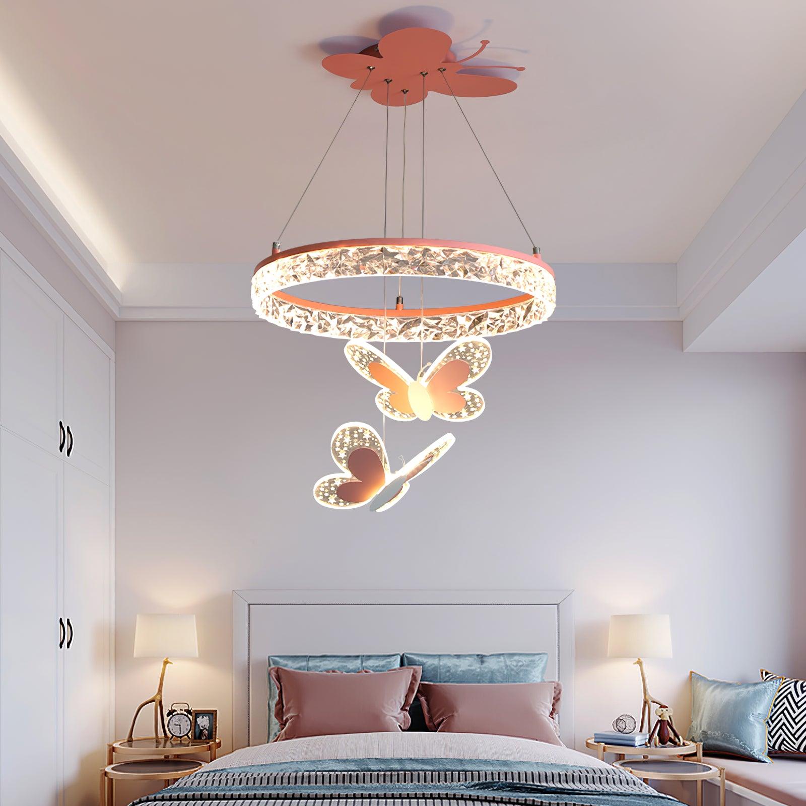 Colorful Butterfly Nursery Pendant Light