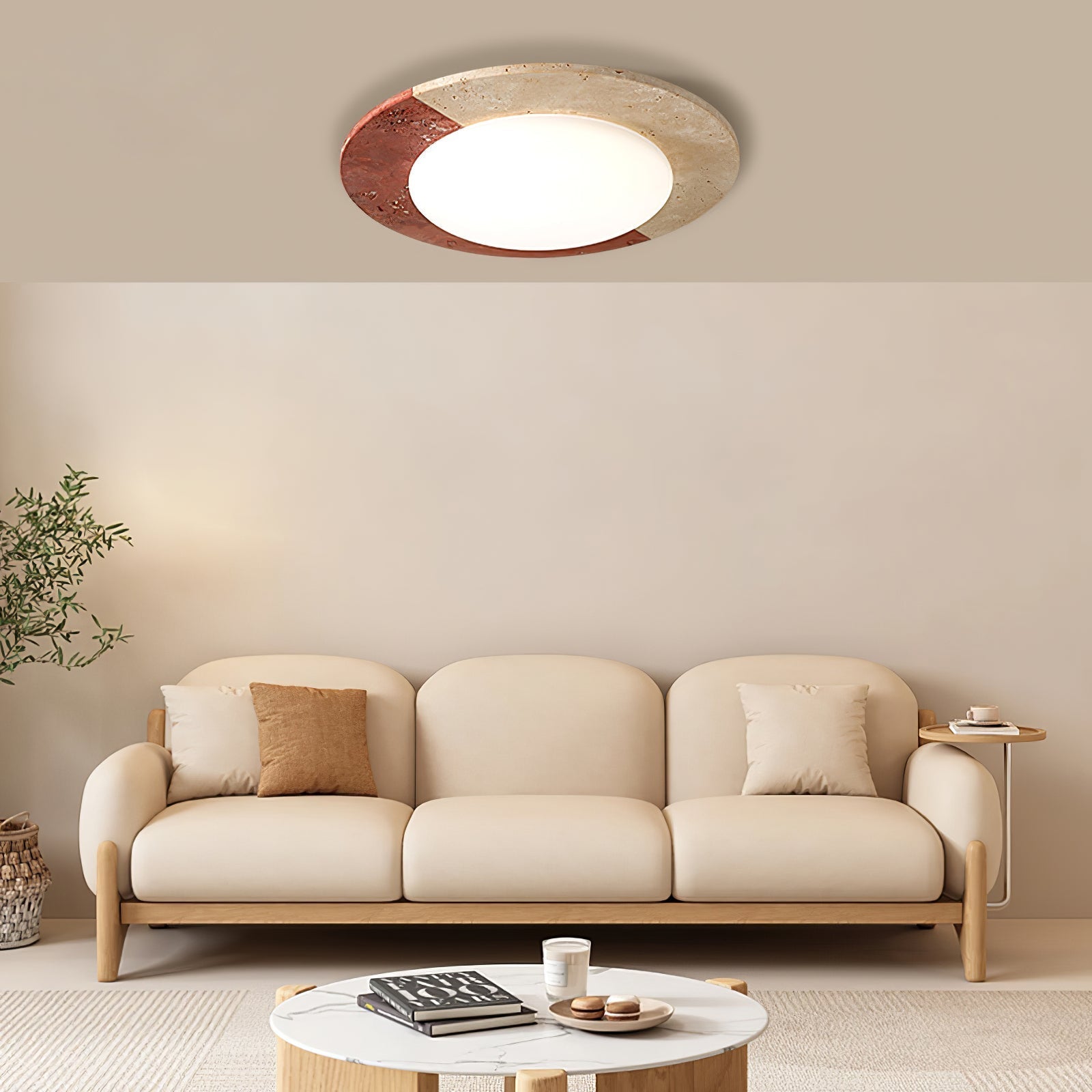 Cemofis Travertine Ceiling Light