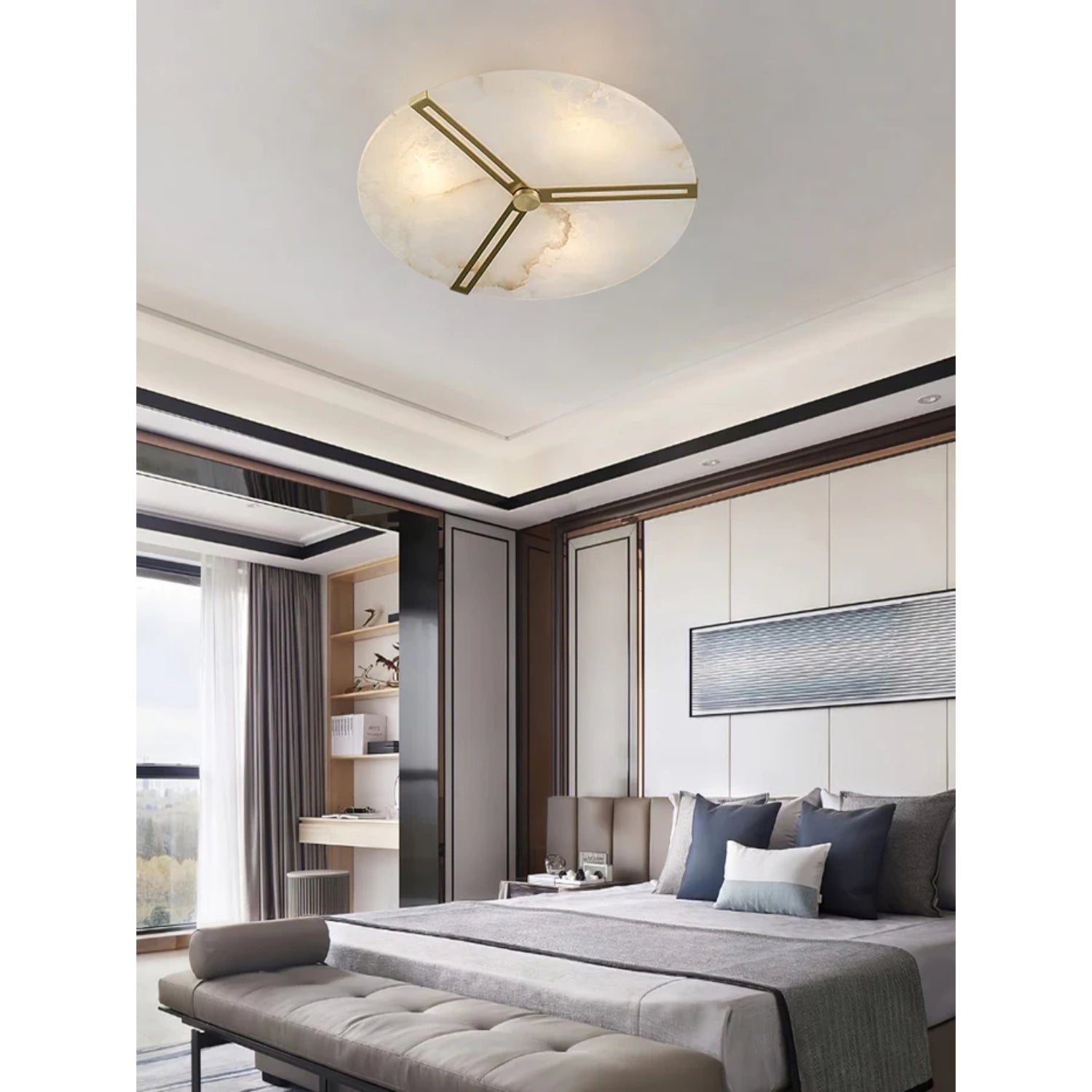 Clove Alabaster Ceiling Light