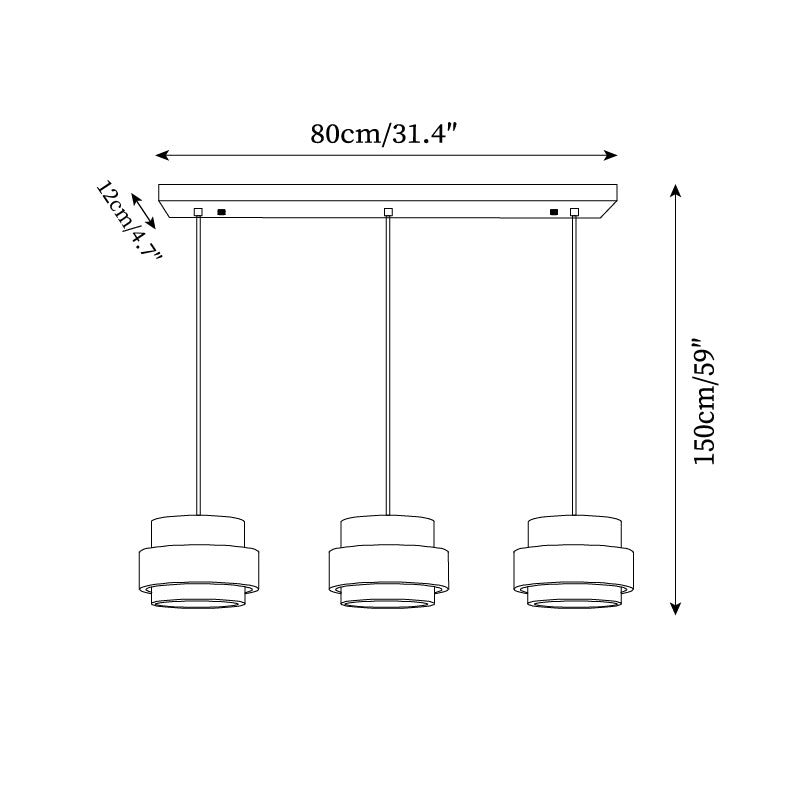 Kekolo Cylindrical Pendant Light