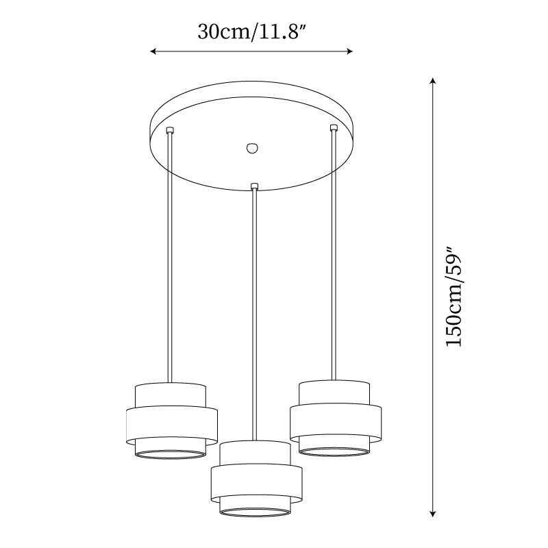 Kekolo Cylindrical Pendant Light